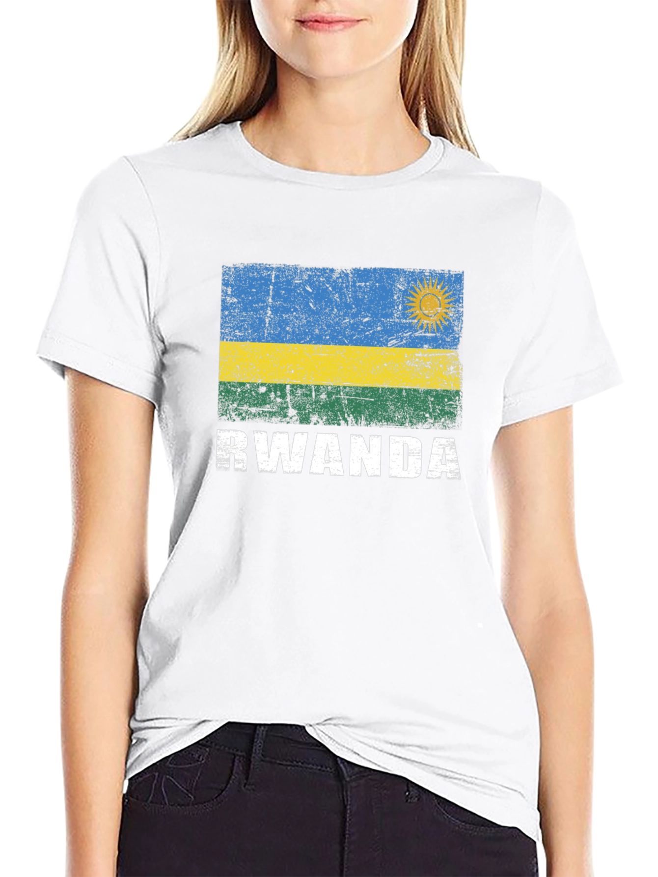 Rwanda Flag Graphic T-Shirt - Patriotic Apparel