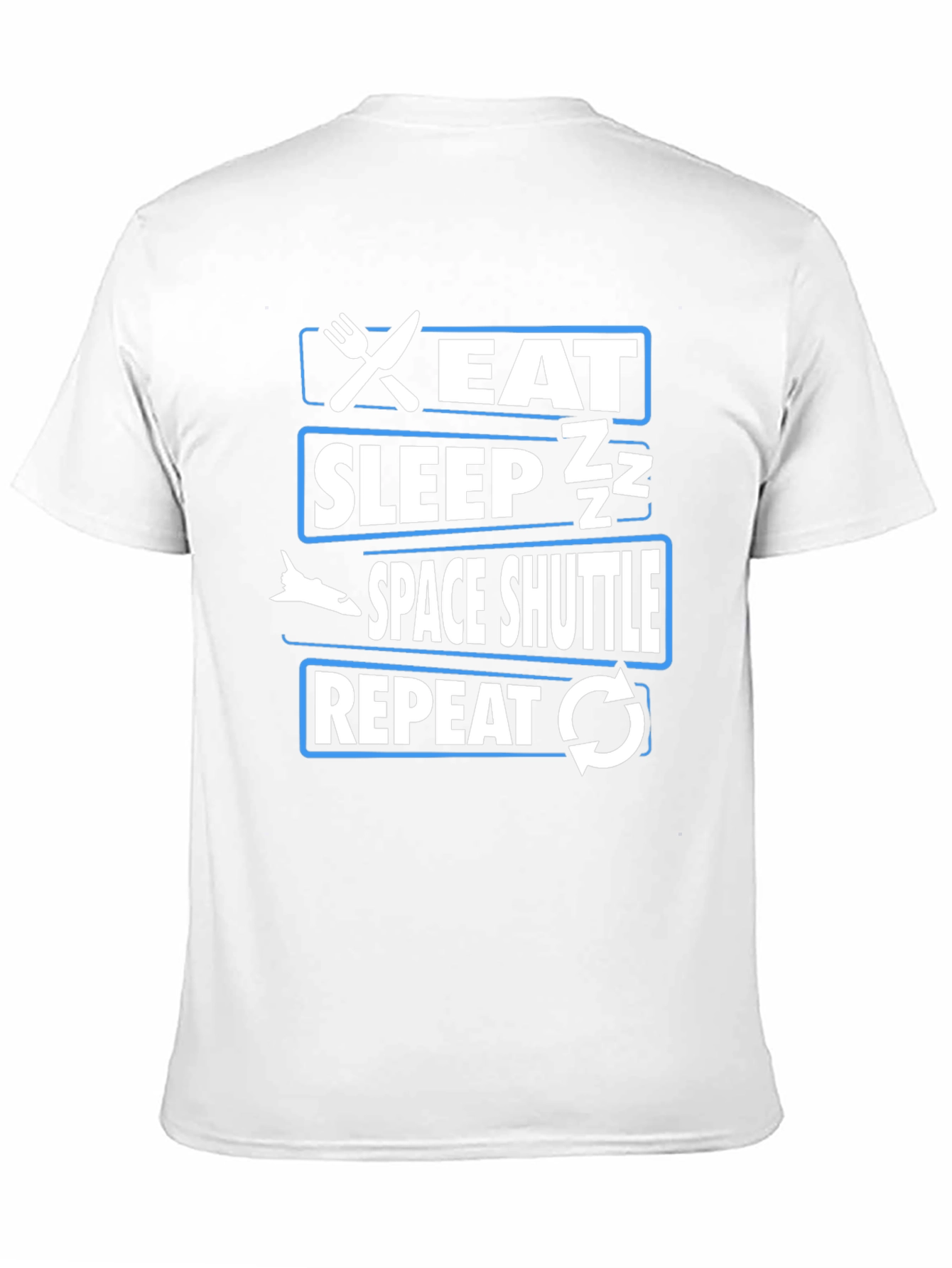 Eat Sleep Space Shuttle Repeat Graphic T-Shirt