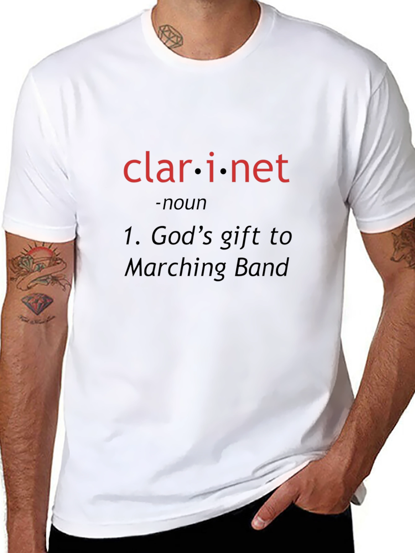 Clarinet Gods Gift to Marching Band T-Shirt