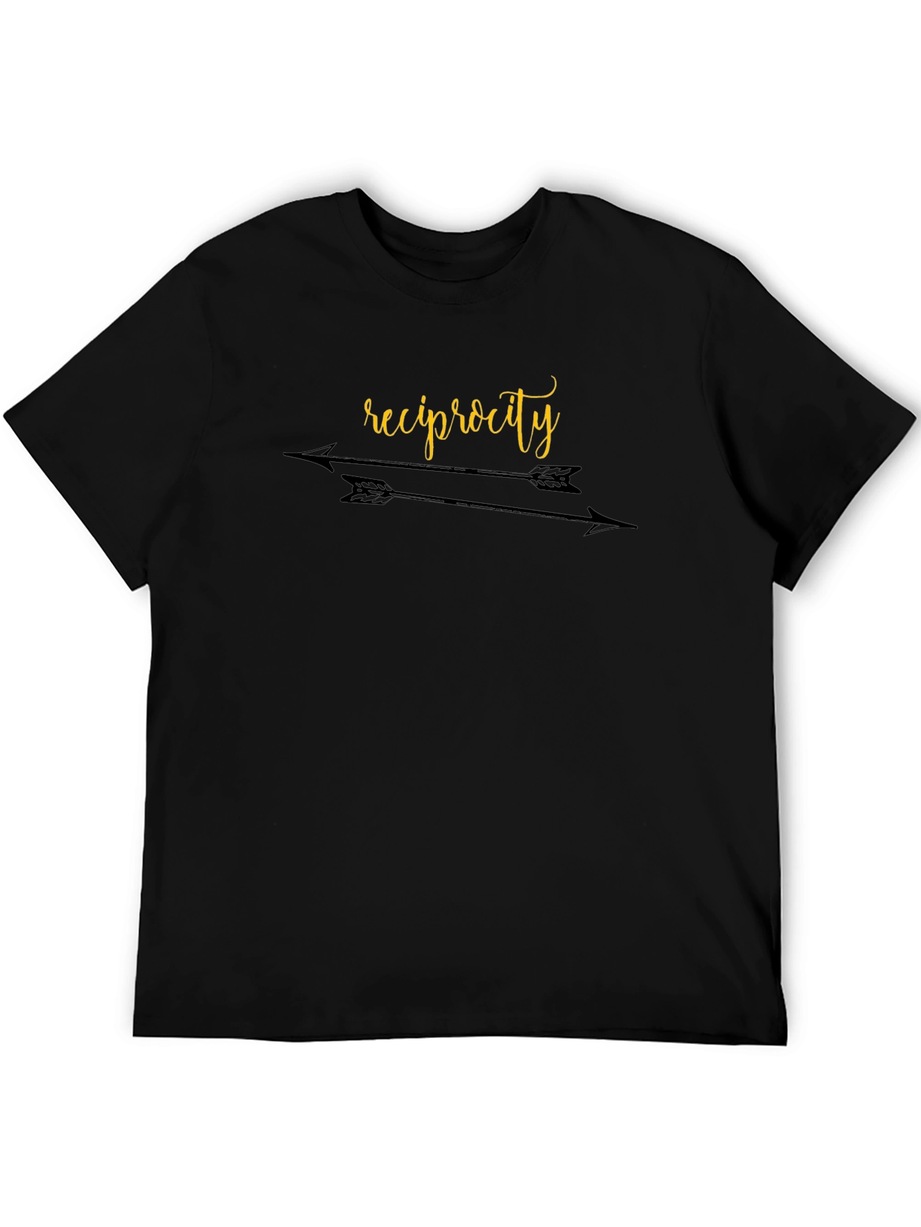 Reciprocity Graphic Print Black T-Shirt