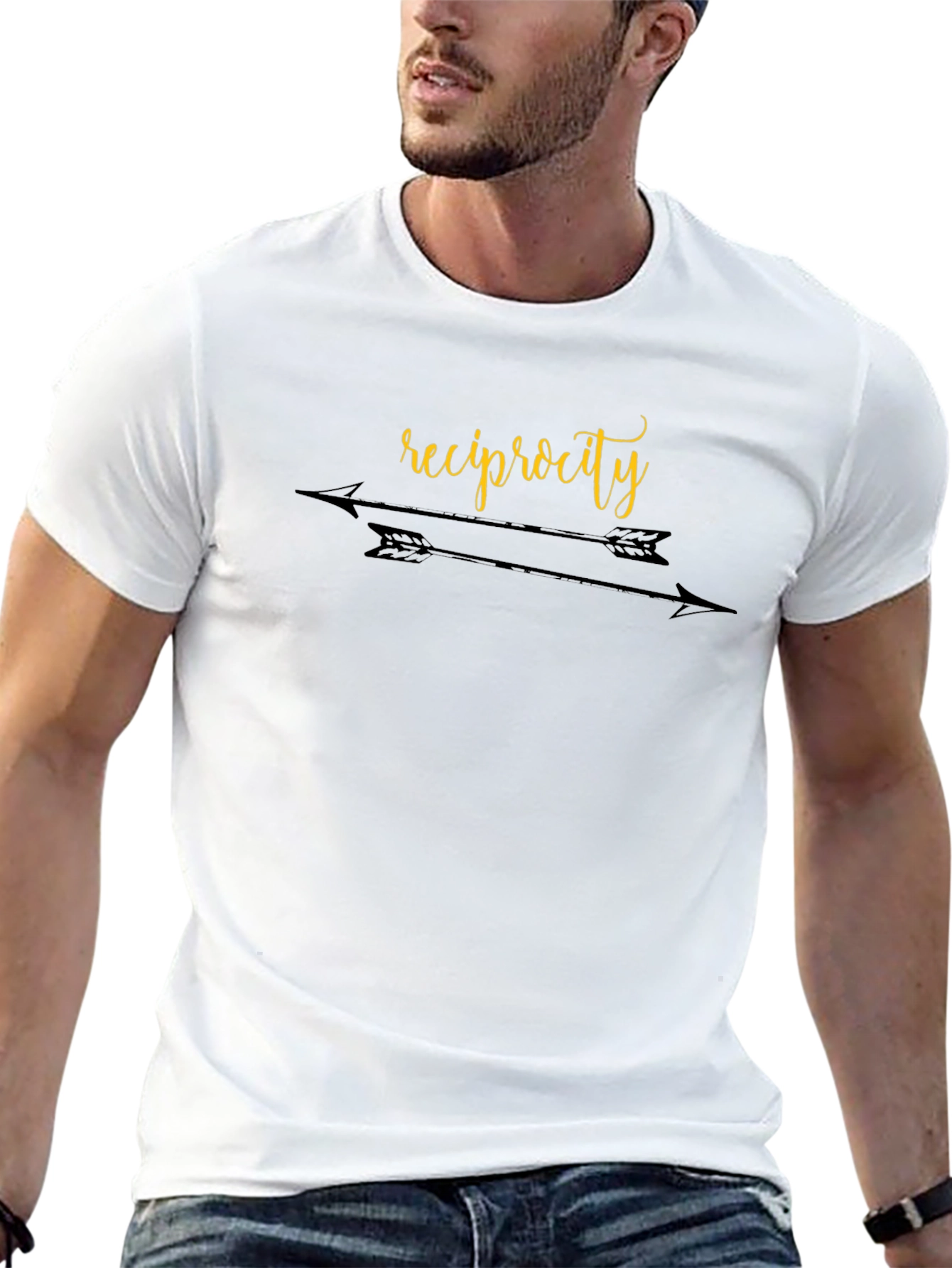 Reciprocity Graphic Print Black T-Shirt