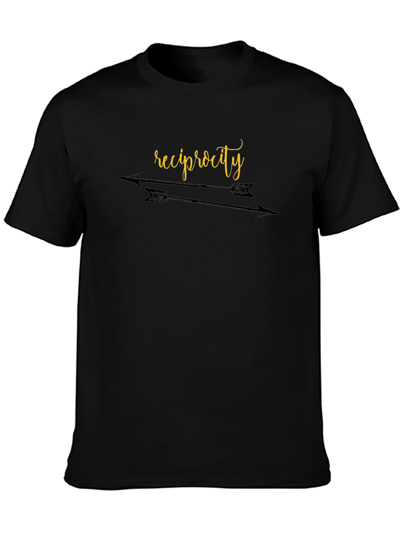Reciprocity Graphic Print Black T-Shirt