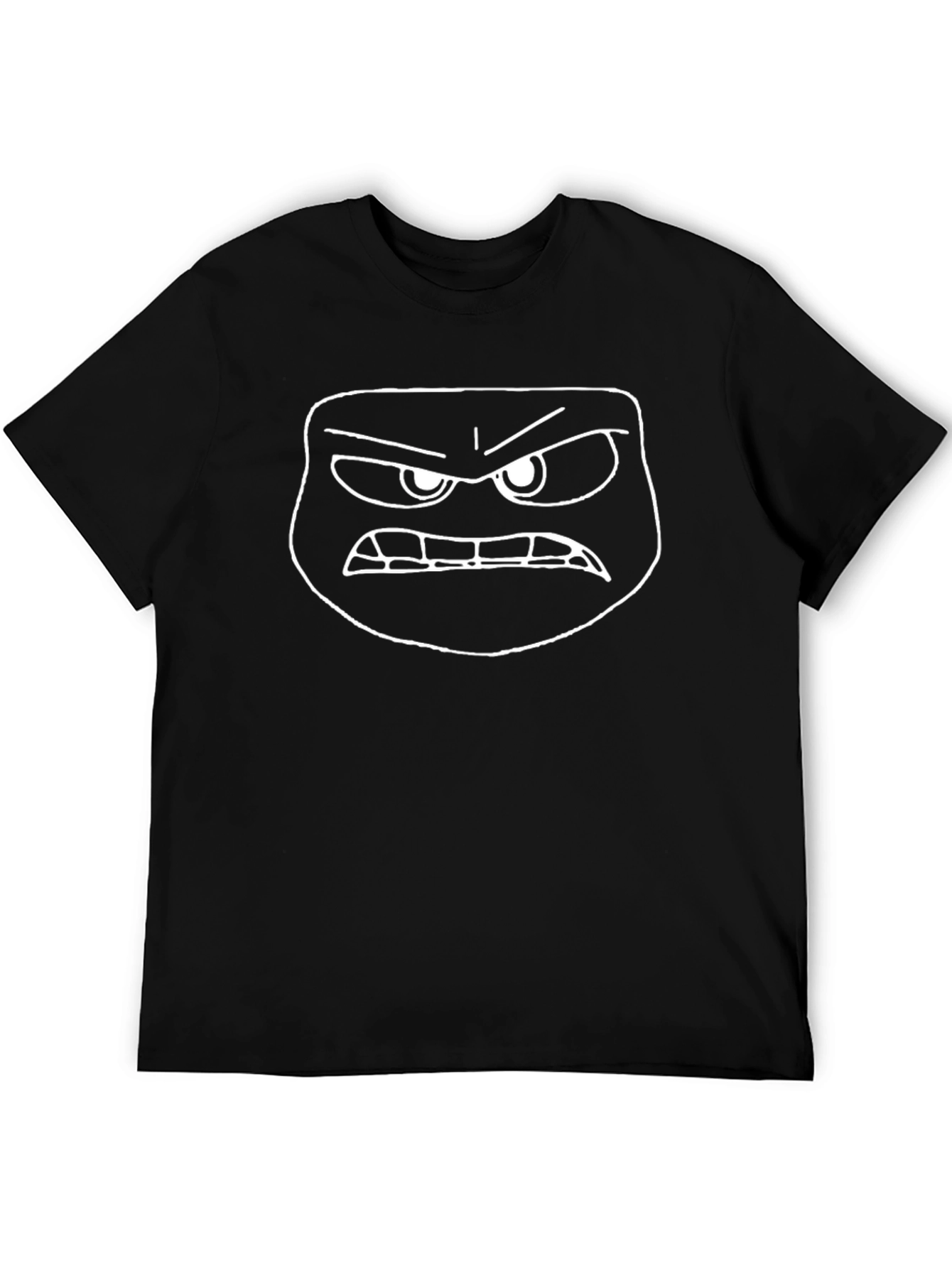 Anger Emotion Graphic Tee - Black Cotton T-Shirt