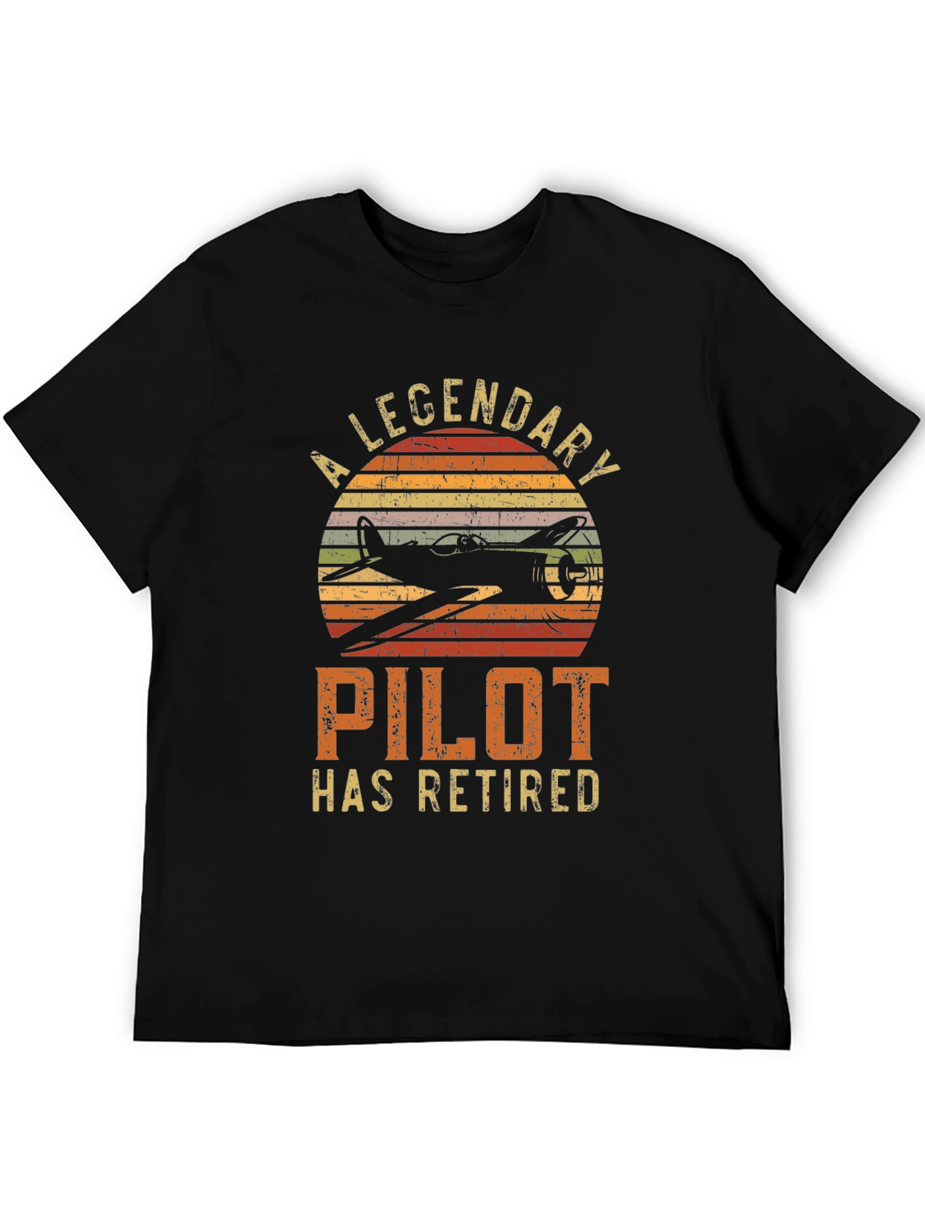 A Legendary Pilot Retired Black T-Shirt