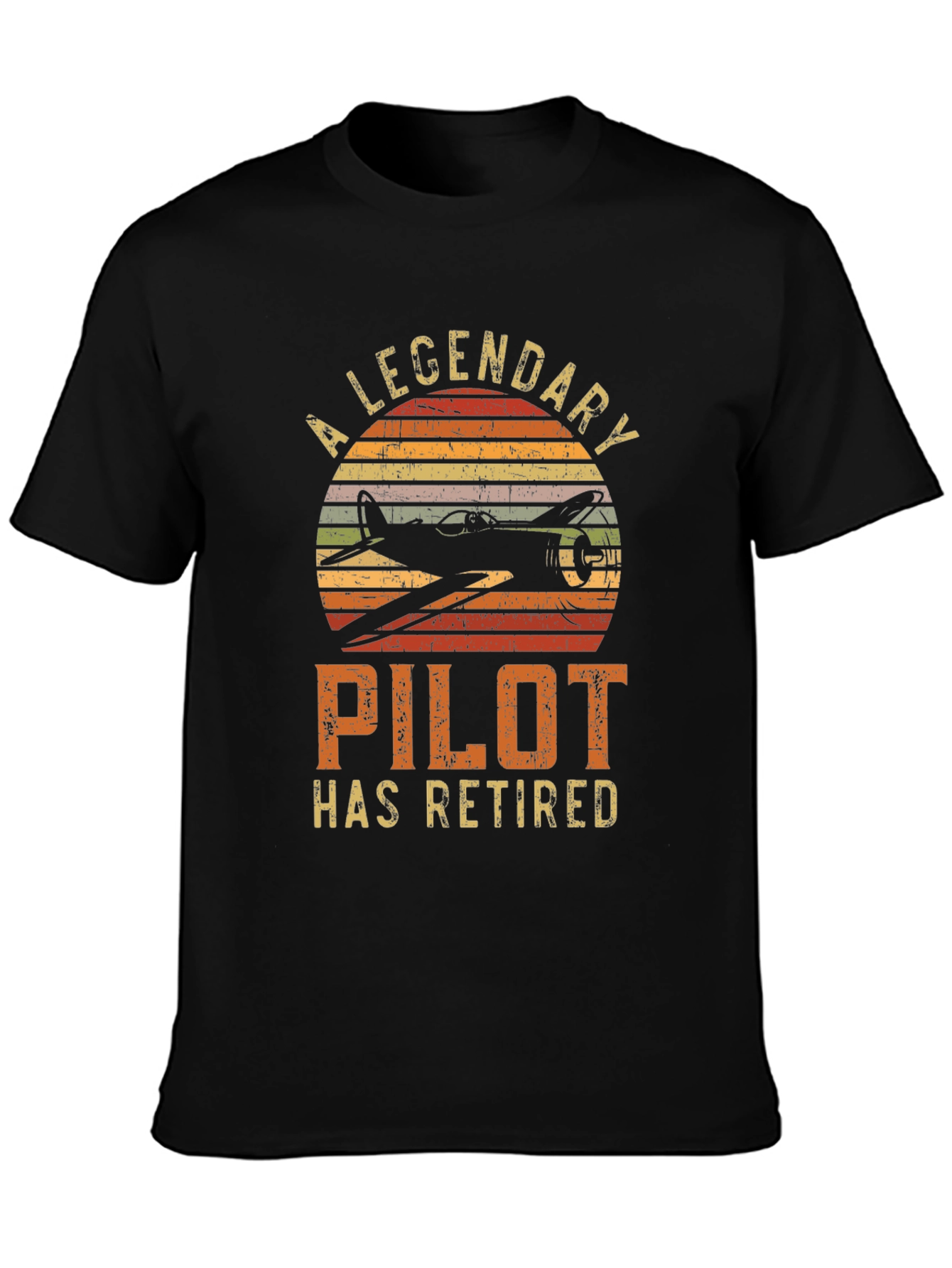 A Legendary Pilot Retired Black T-Shirt