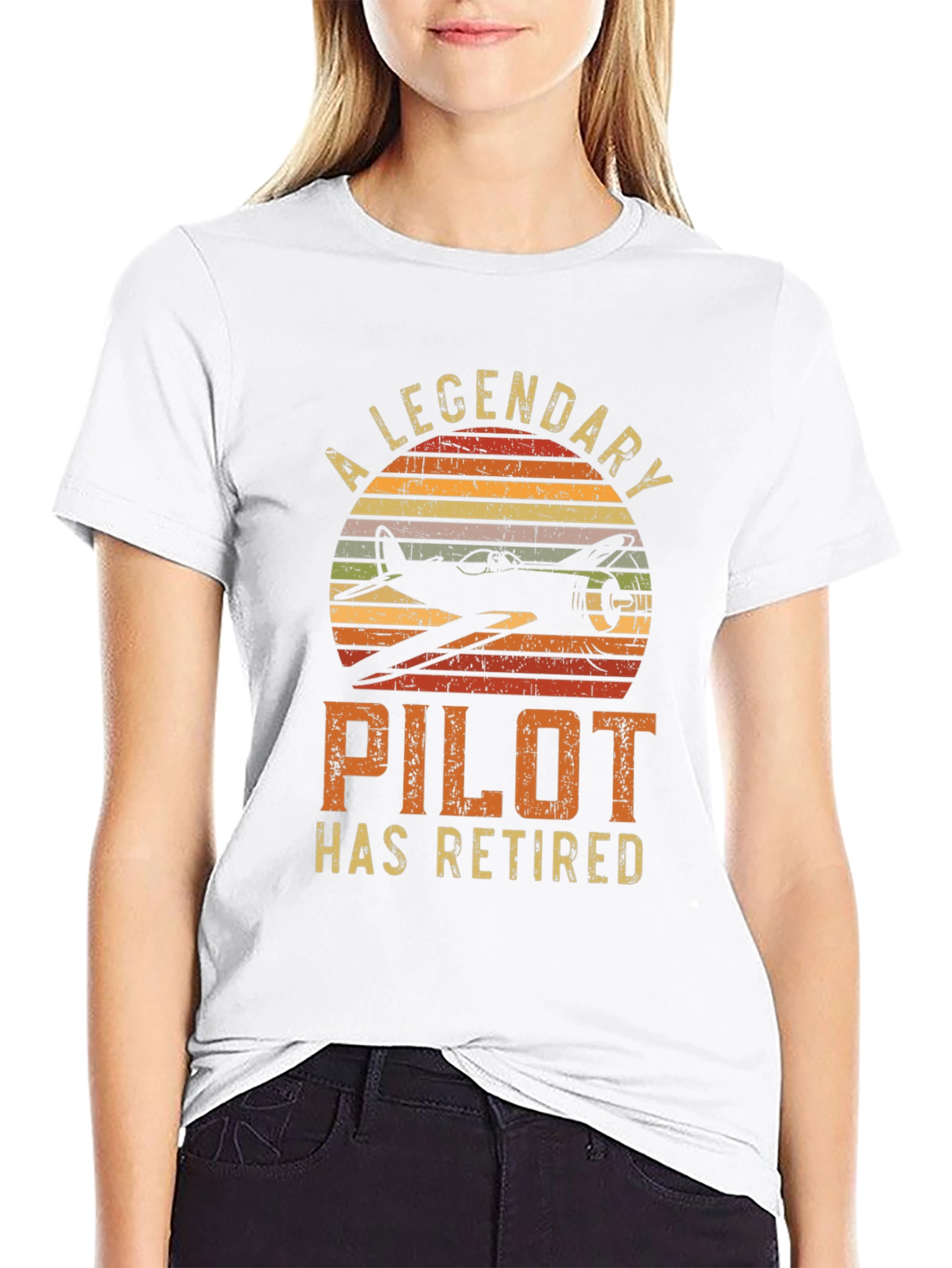 A Legendary Pilot Retired Black T-Shirt