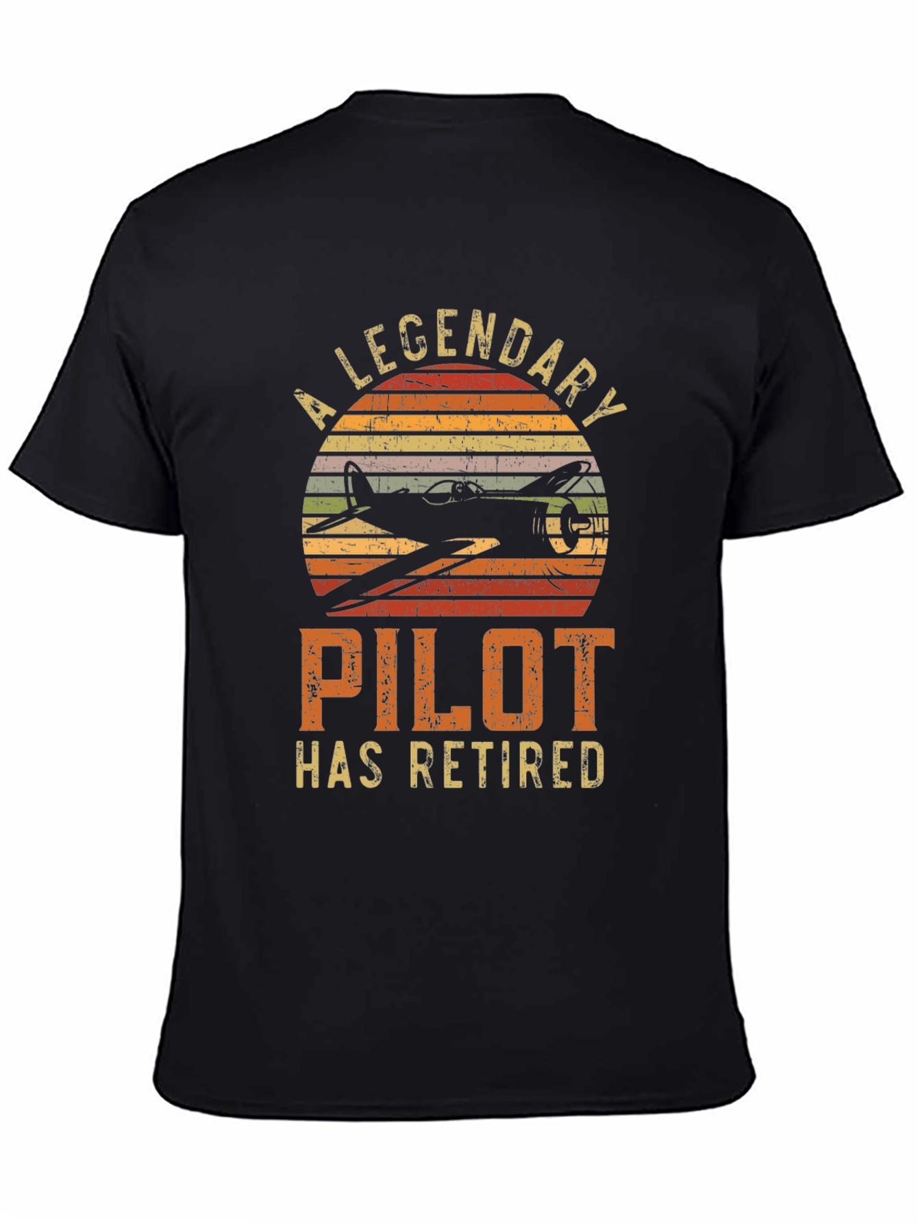 A Legendary Pilot Retired Black T-Shirt