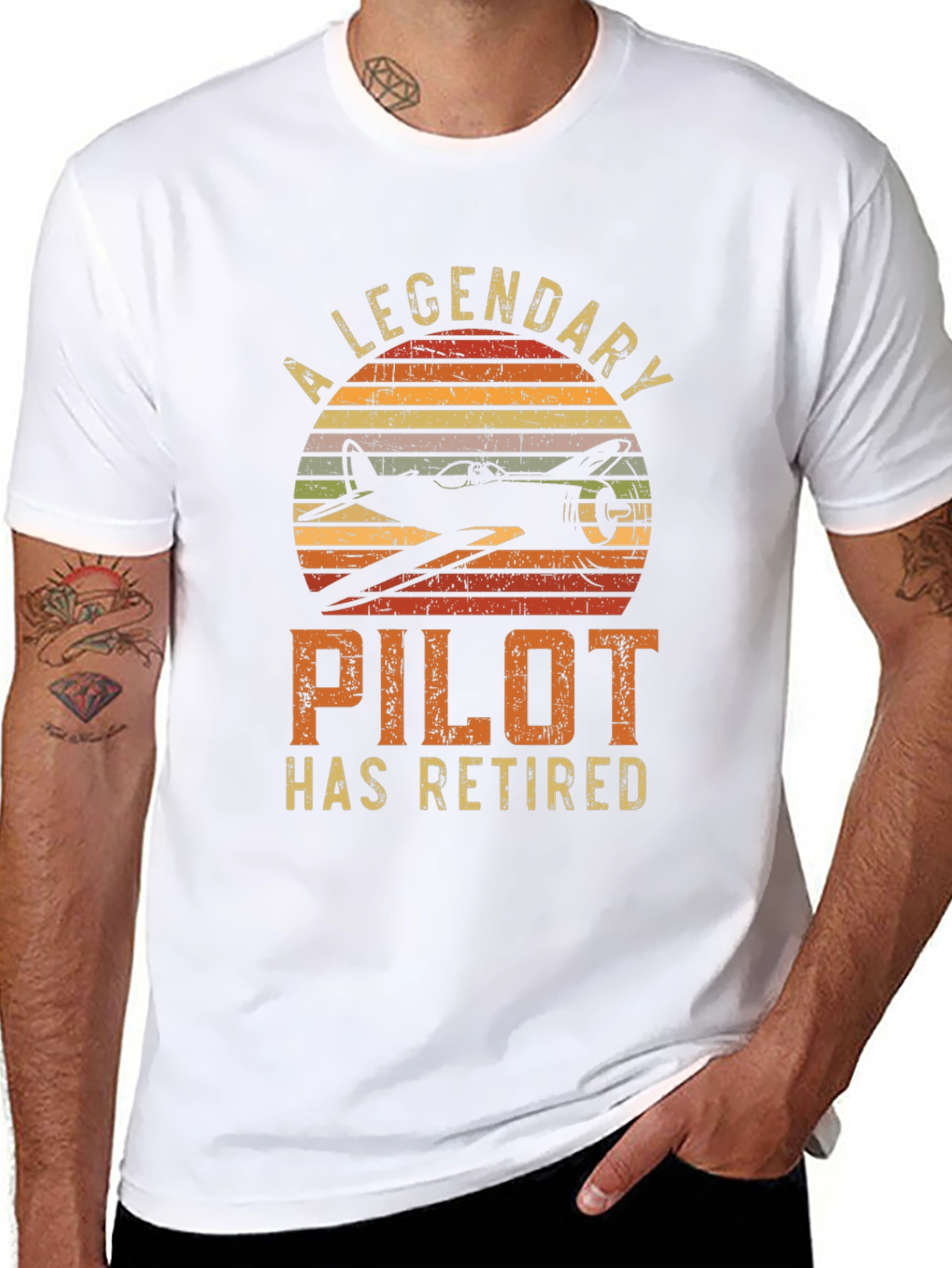 A Legendary Pilot Retired Black T-Shirt