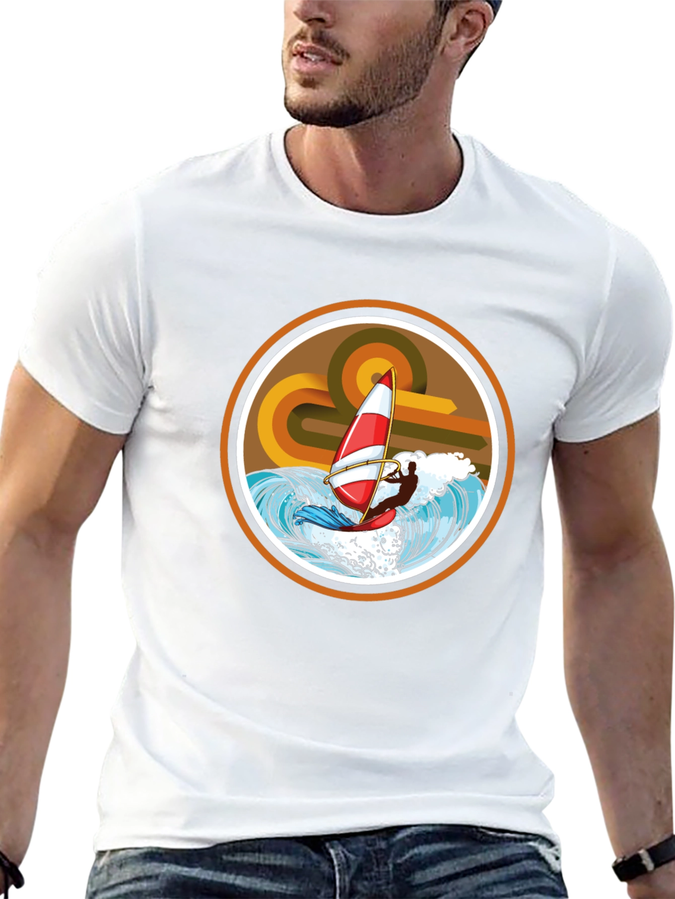 Retro Windsurfing T-Shirt