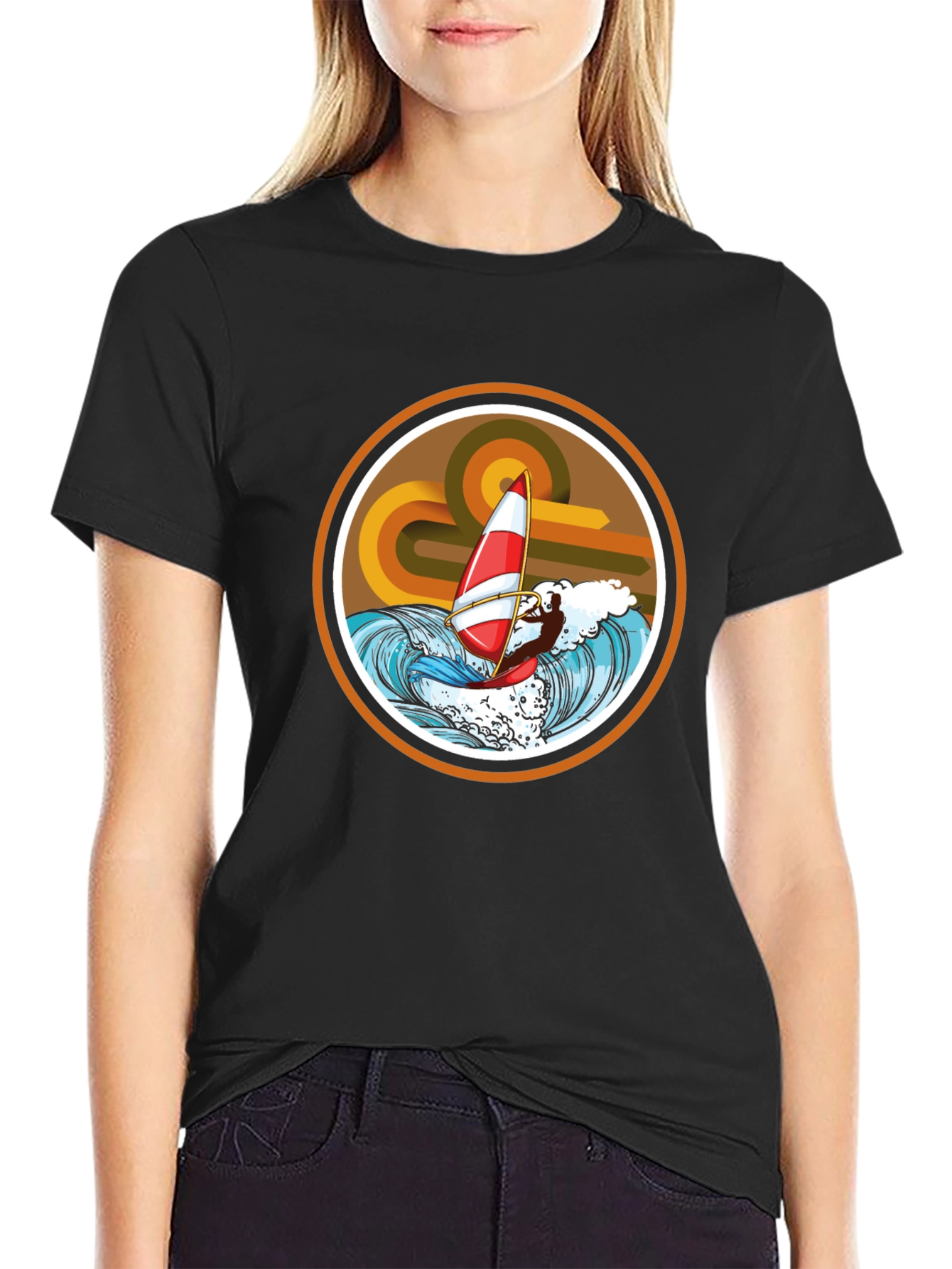 Retro Windsurfing T-Shirt
