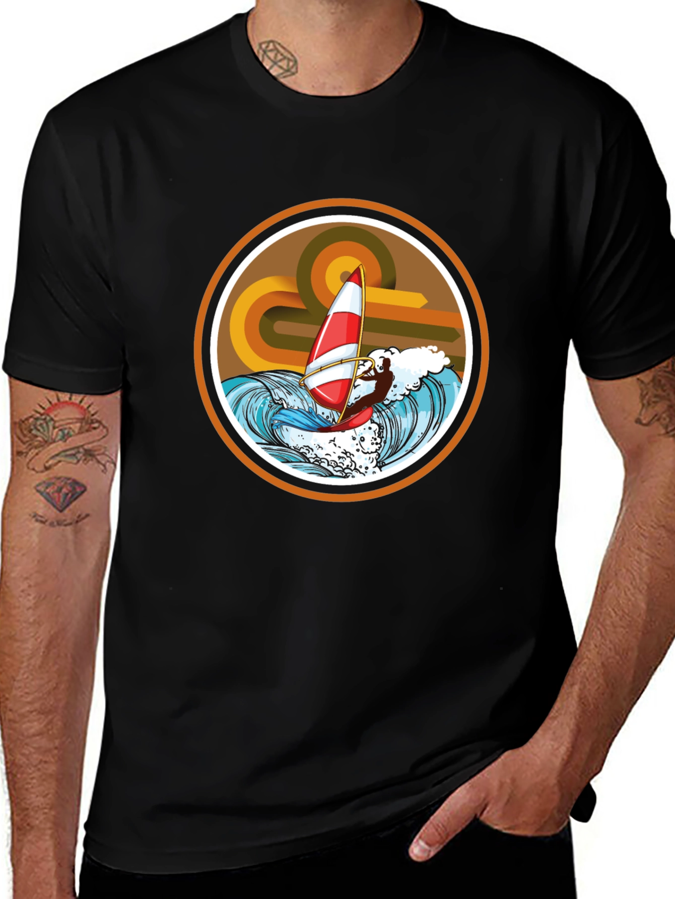 Retro Windsurfing T-Shirt