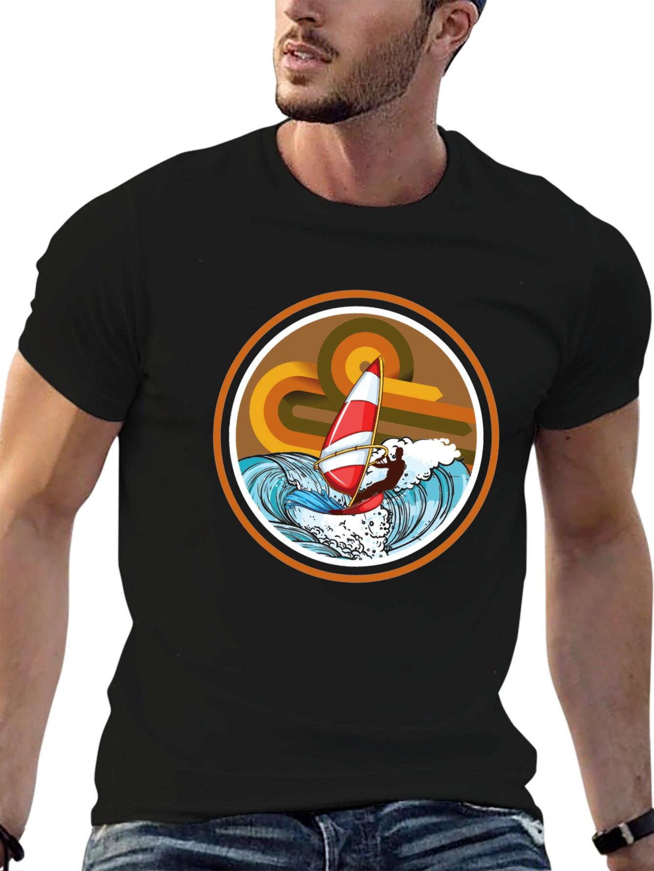 Retro Windsurfing T-Shirt