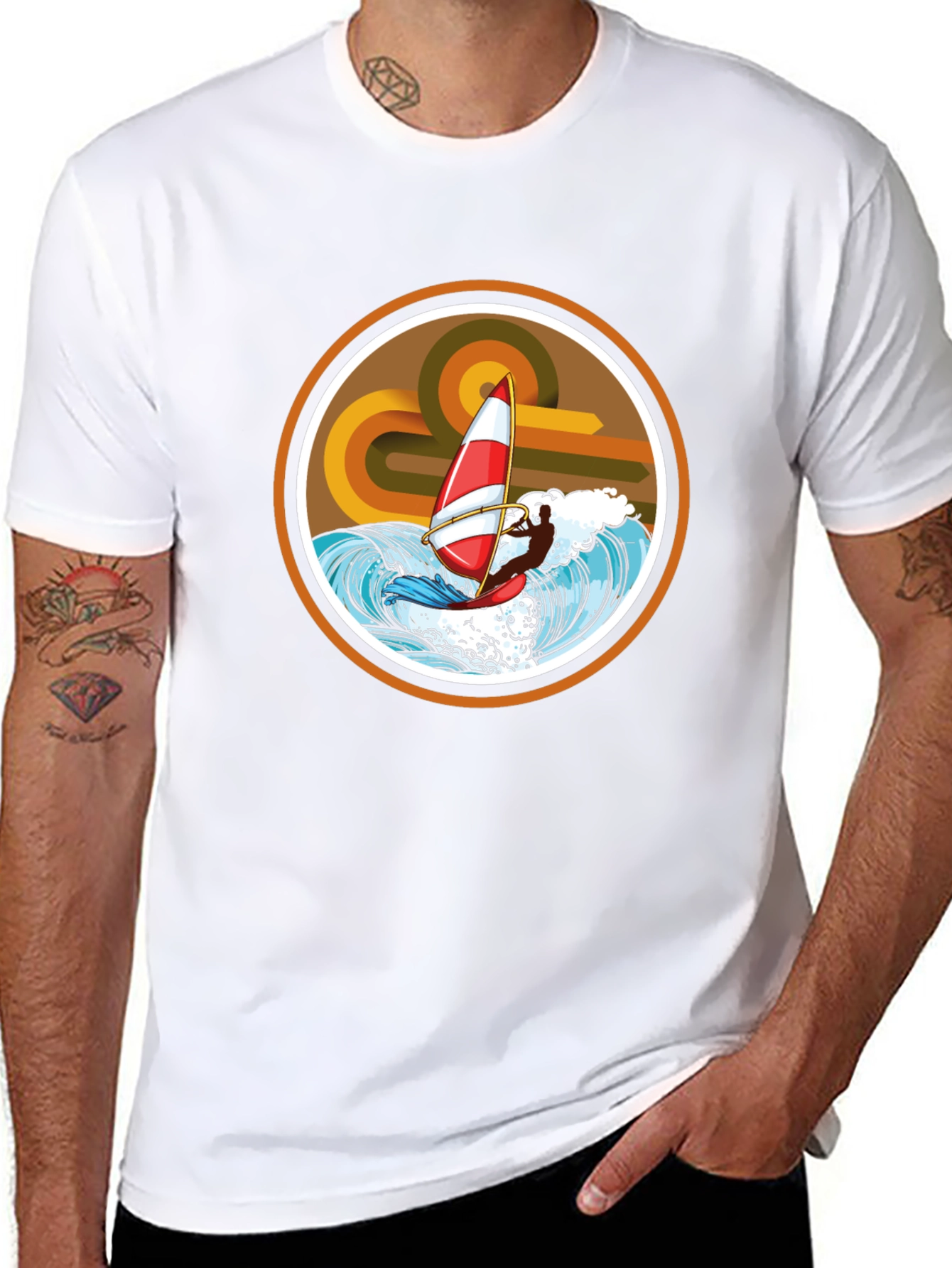 Retro Windsurfing T-Shirt