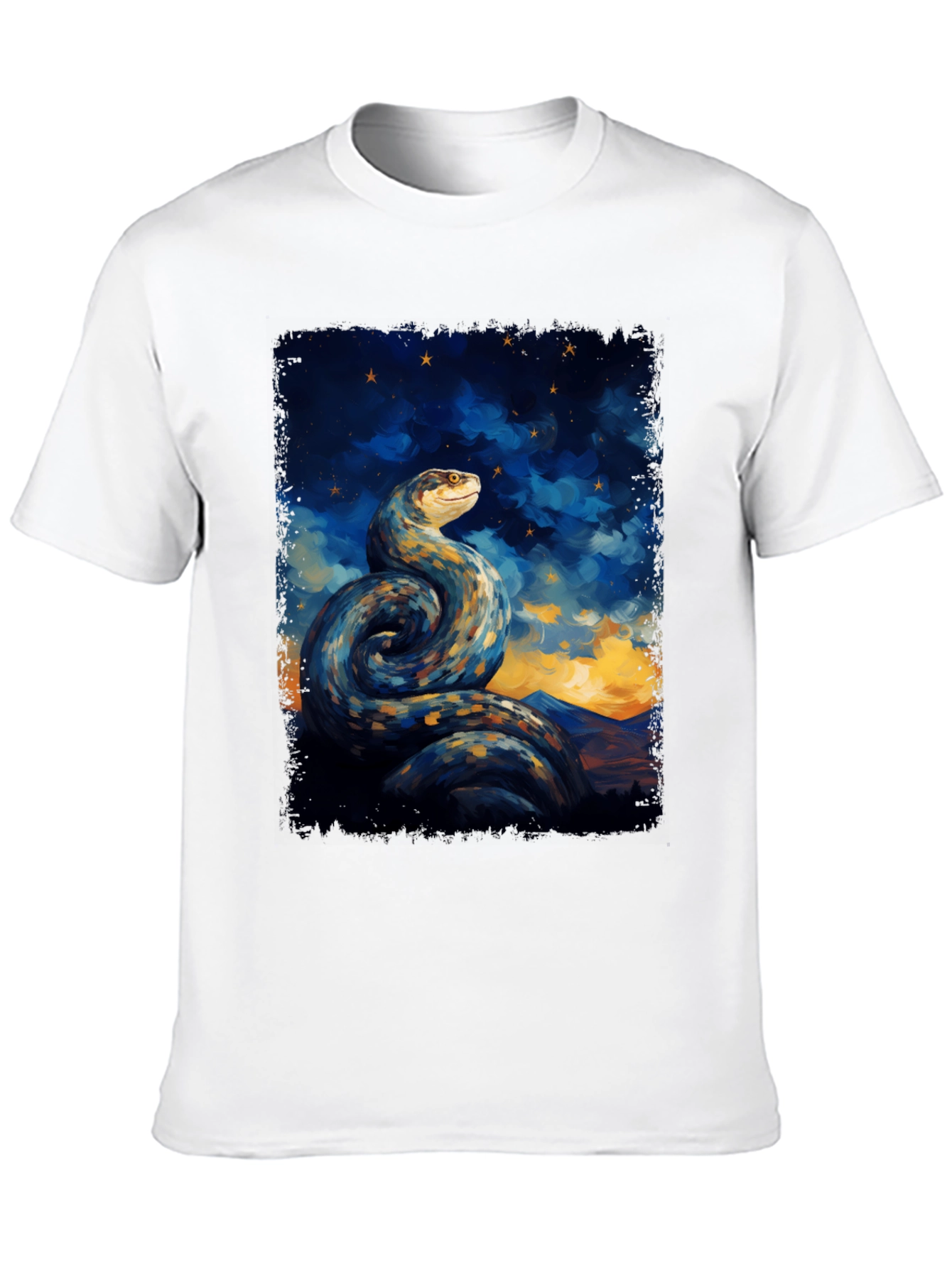 Snake Constellation Graphic Tee - Black Cotton Comfort