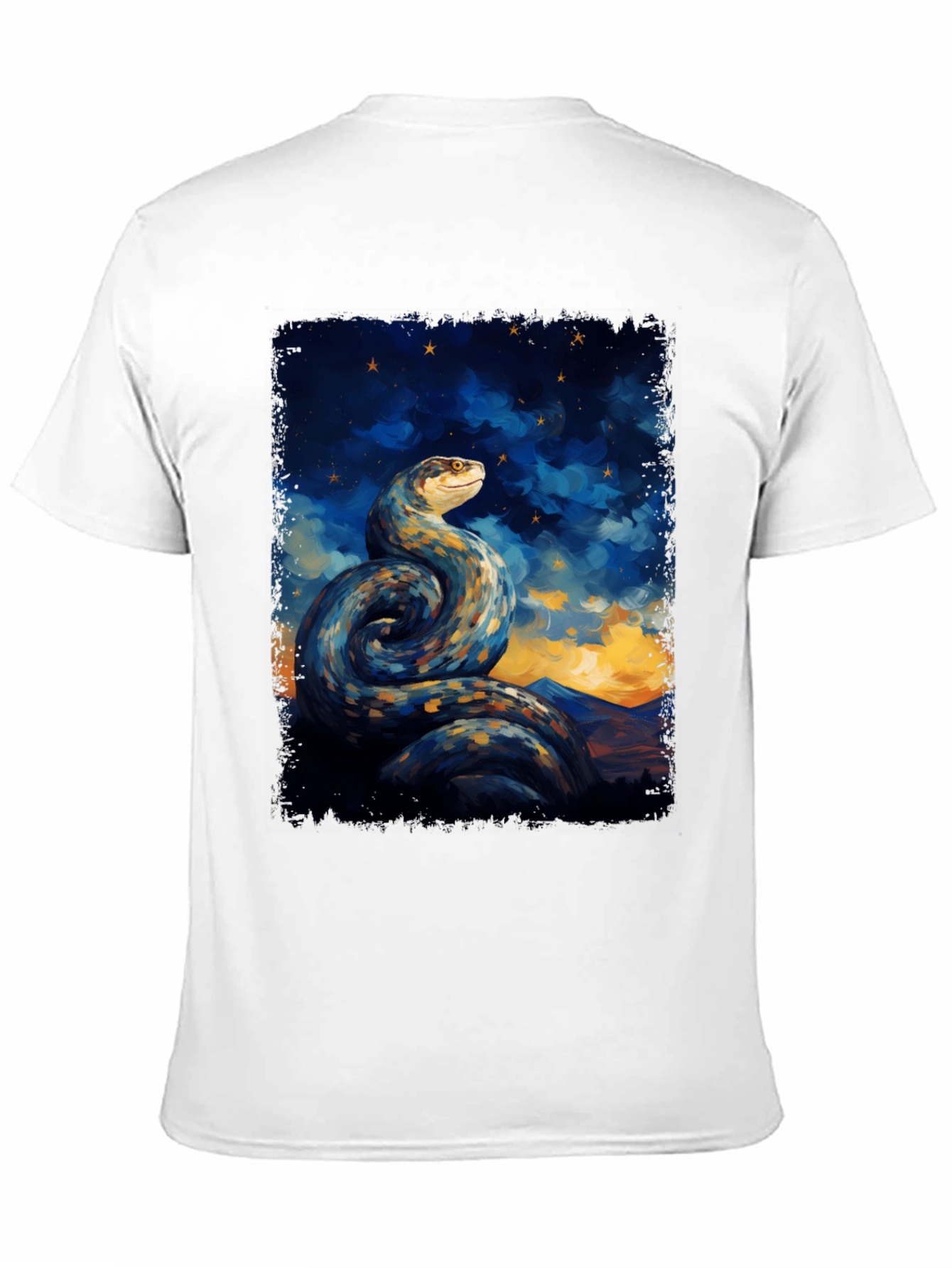 Snake Constellation Graphic Tee - Black Cotton Comfort