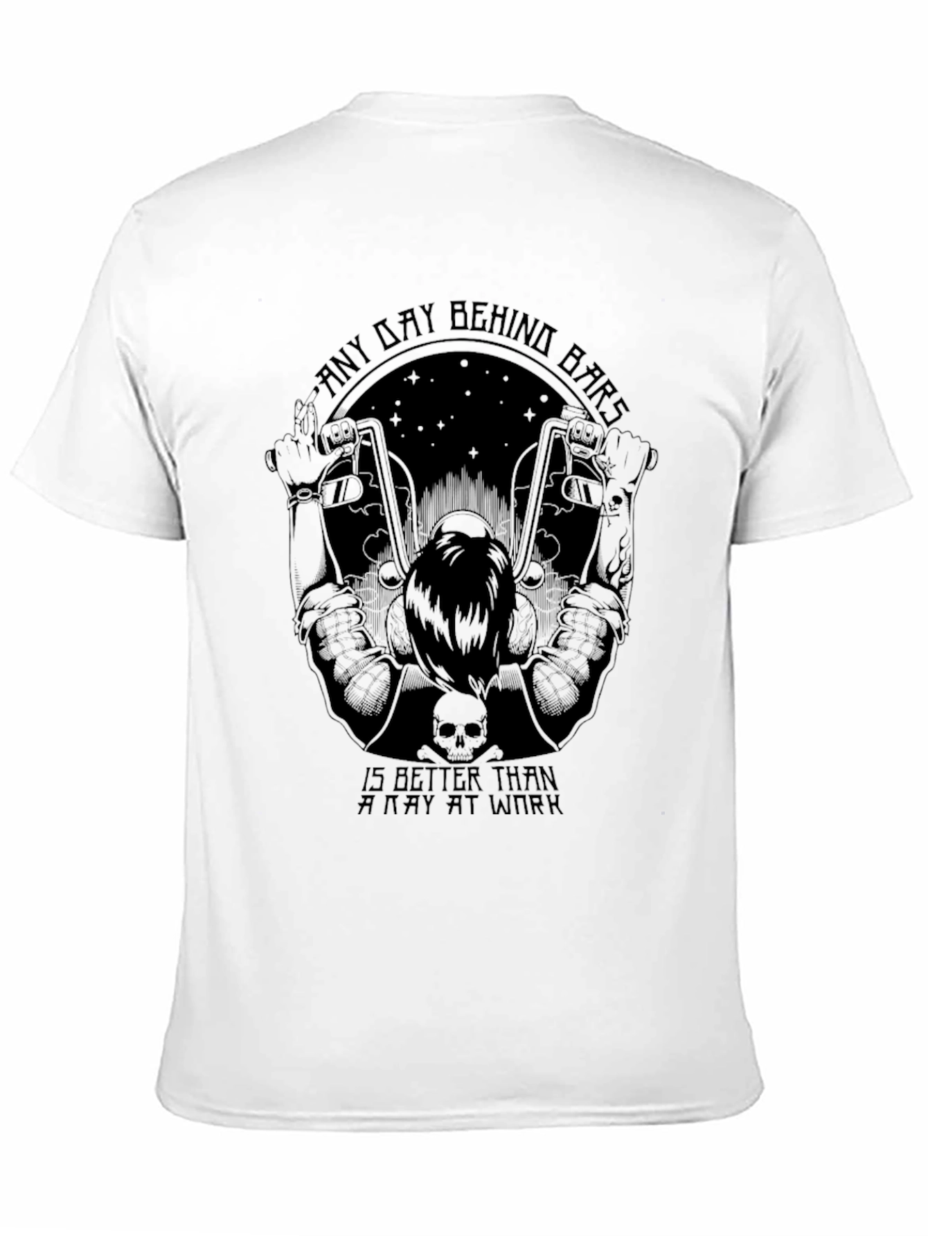 Biker Any Day Behind Bars Graphic Tee