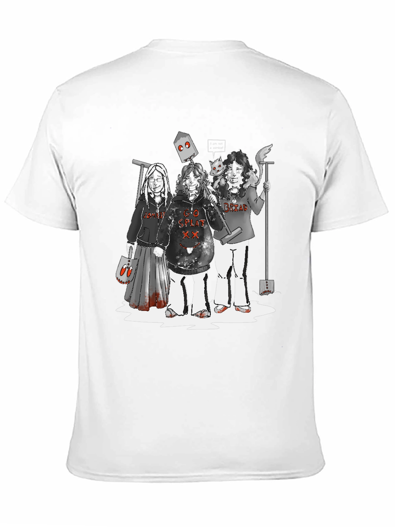 Spooky Black T-Shirt with Graphic Print