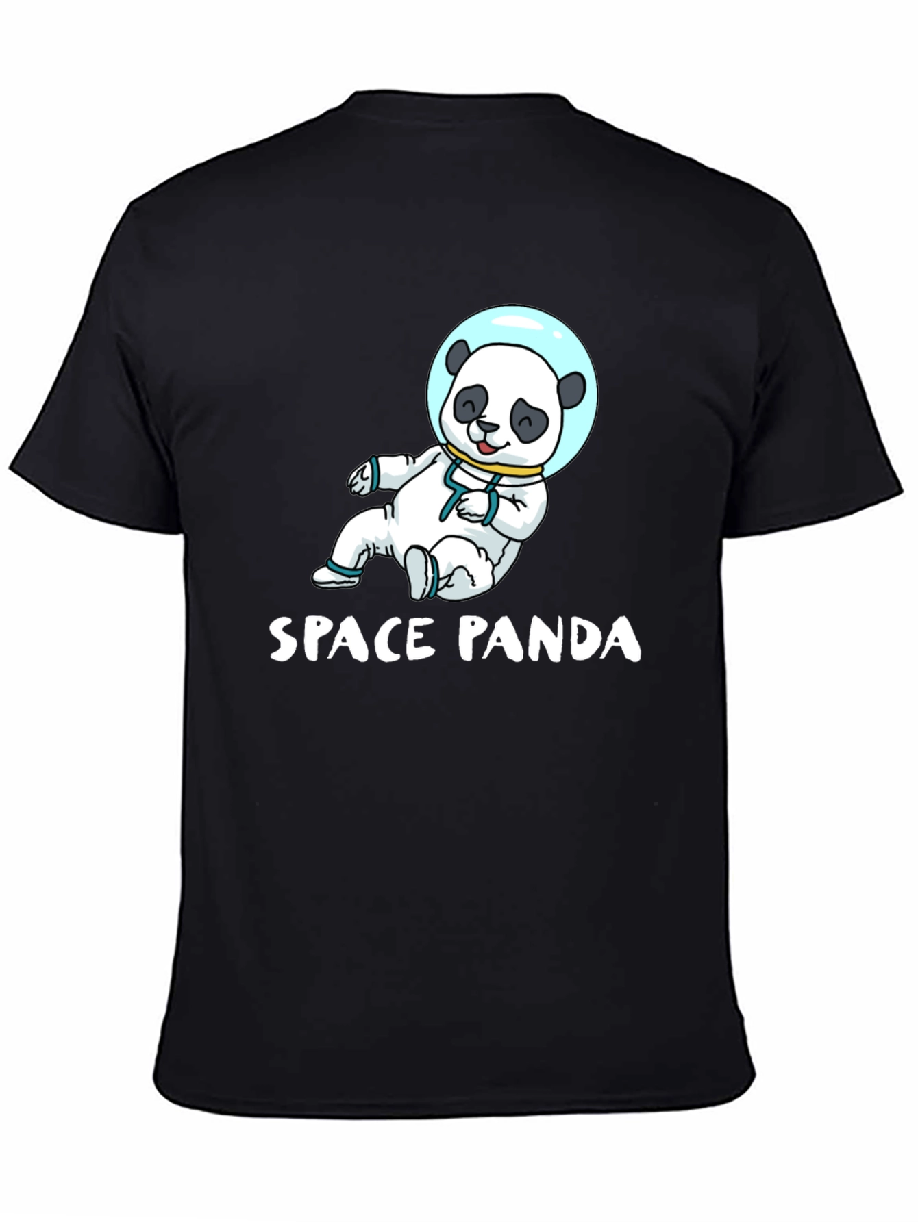 Space Panda Graphic T-Shirt - Black Cotton Tee