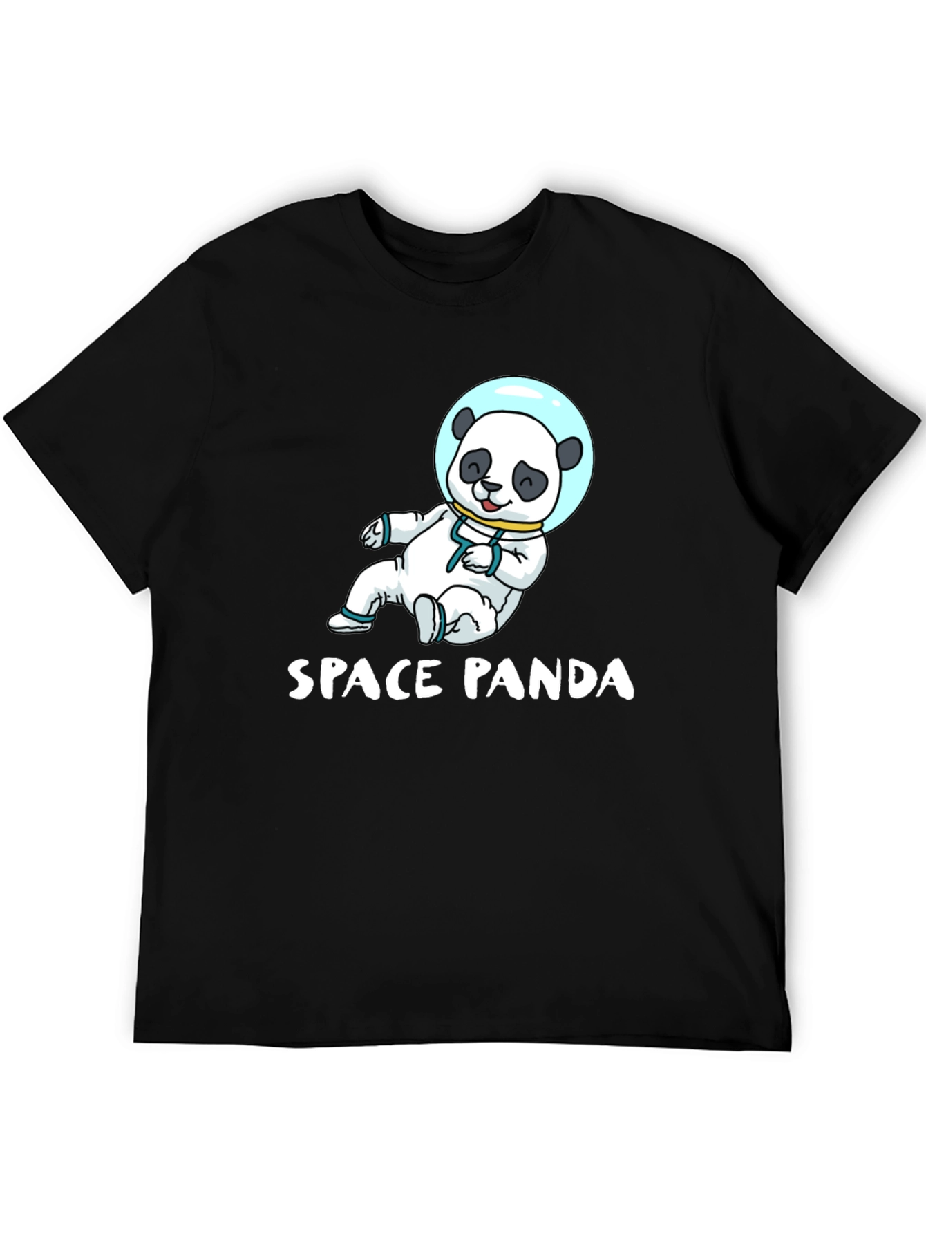 Space Panda Graphic T-Shirt - Black Cotton Tee
