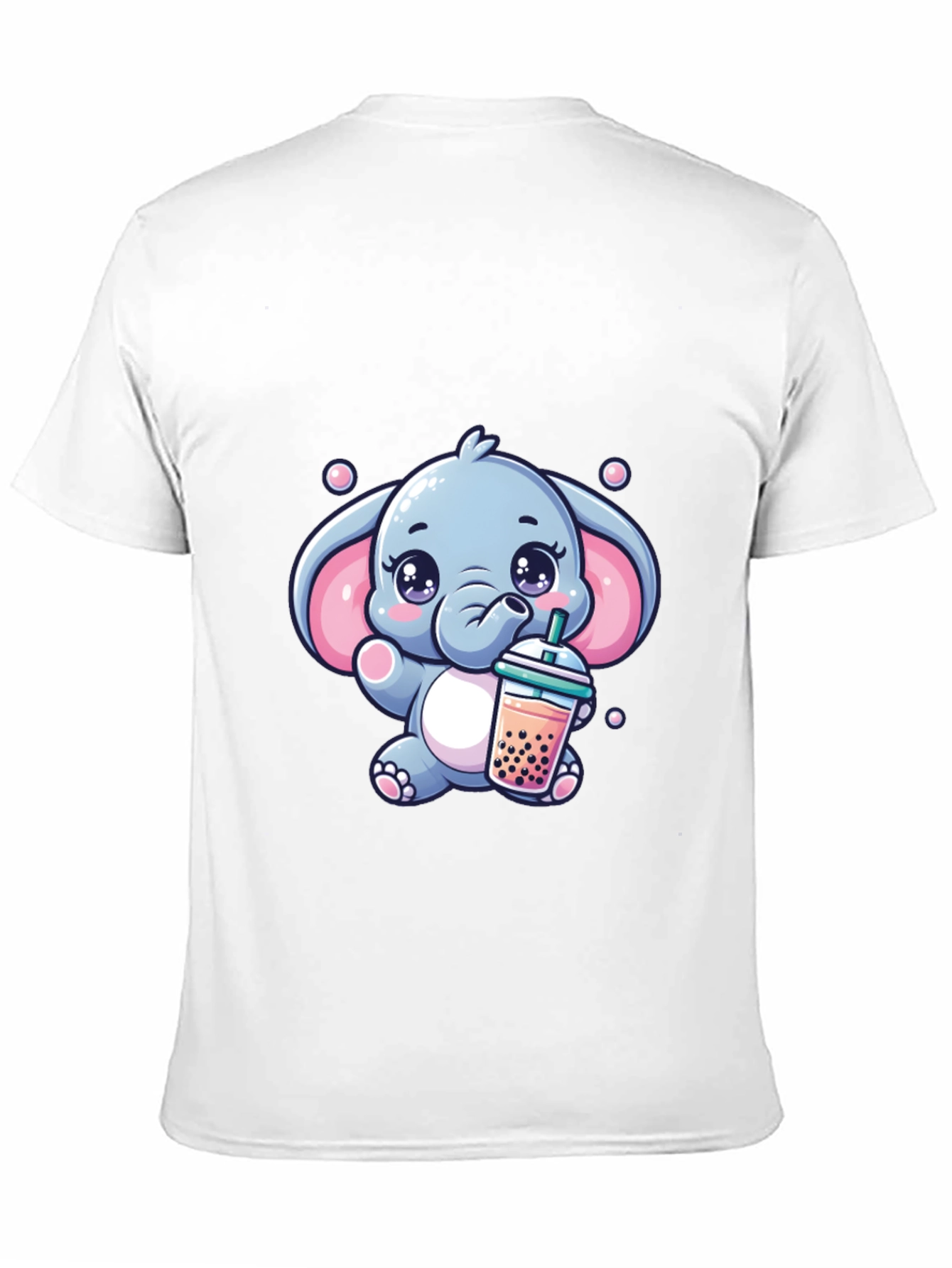 Cute Elephant Bubble Tea Graphic Tee