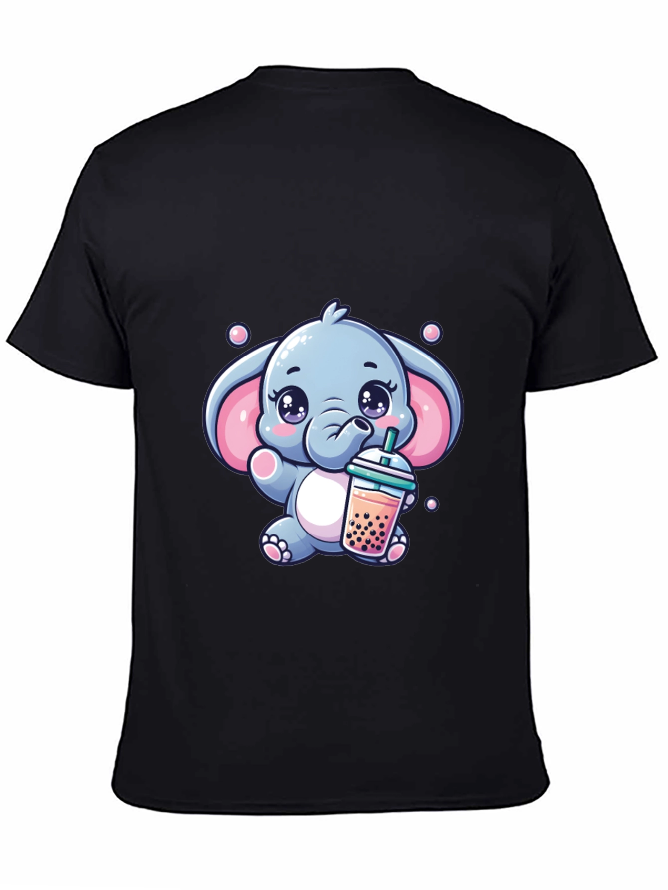 Cute Elephant Bubble Tea Graphic Tee