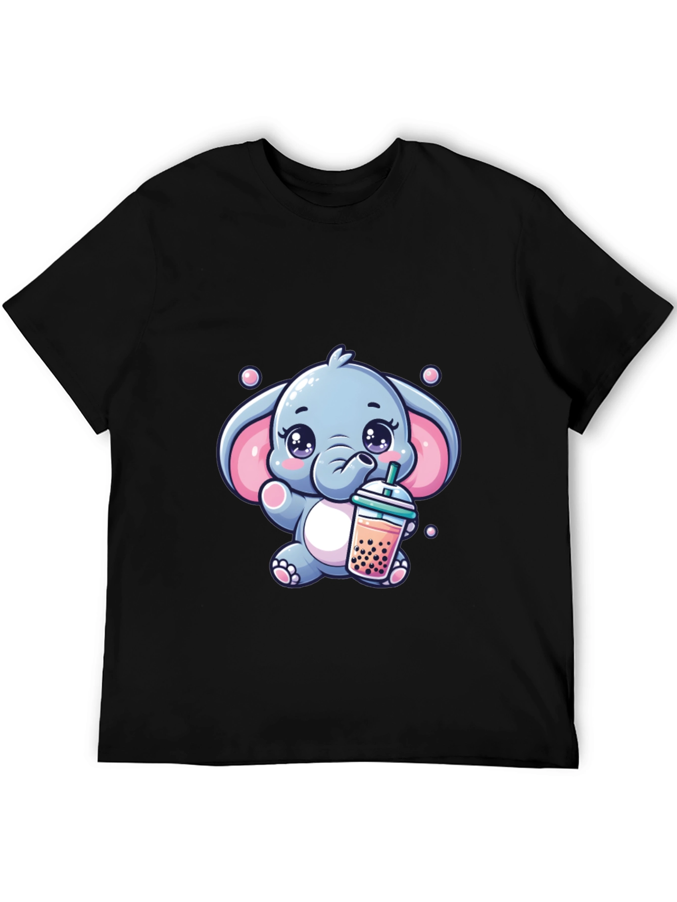 Cute Elephant Bubble Tea Graphic Tee