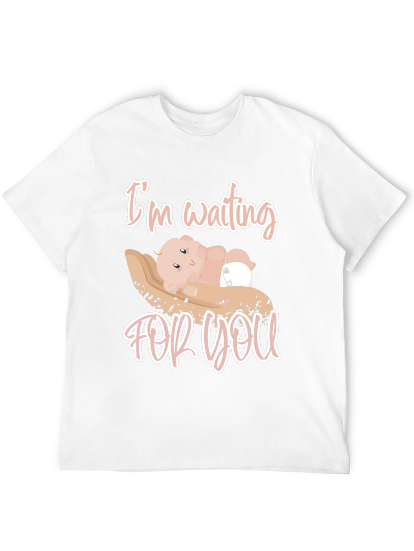 Cute Im Waiting For You Baby Graphic Tee