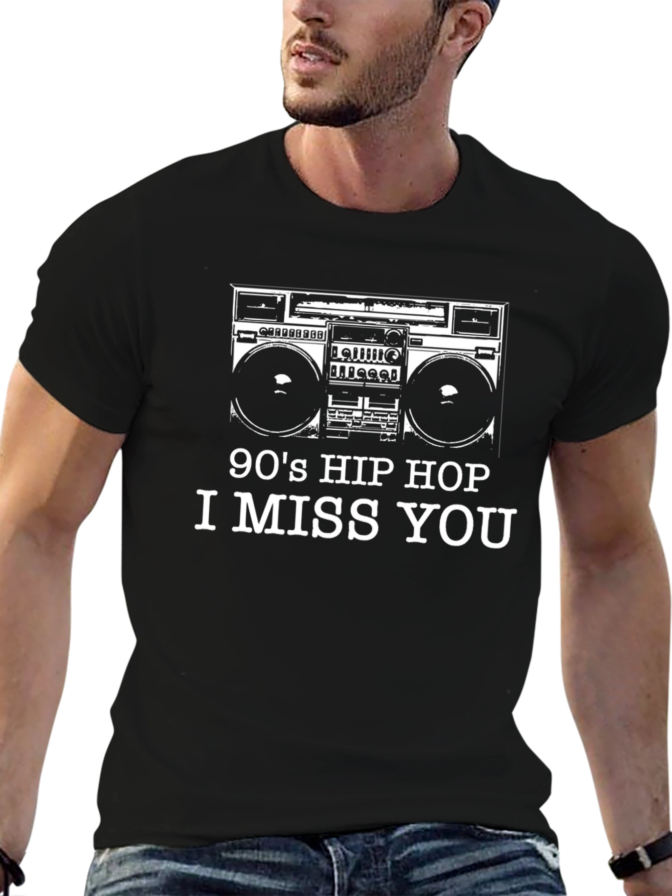 90s Hip Hop Boombox Graphic Tee
