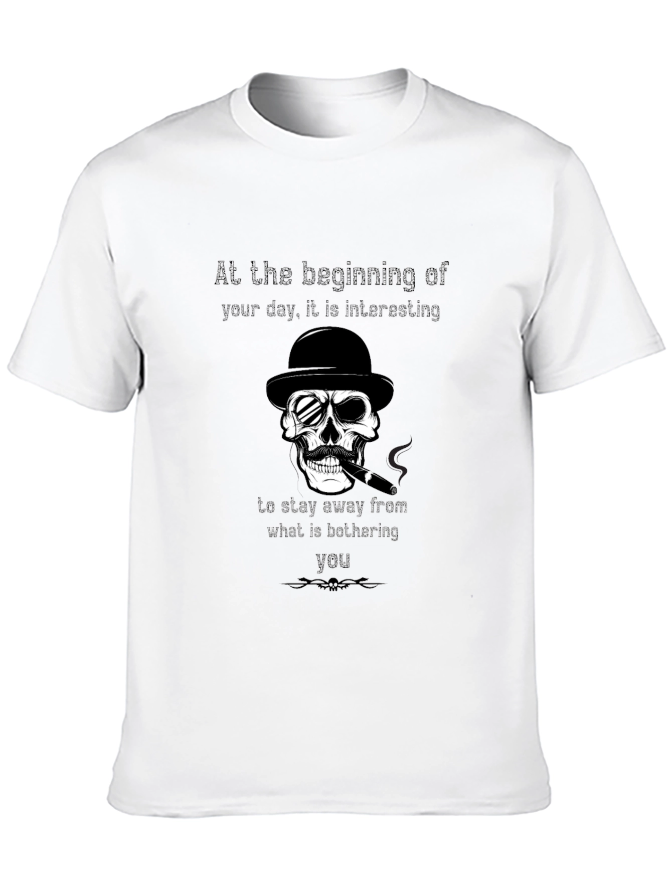 Skull Cigar Graphic T-Shirt