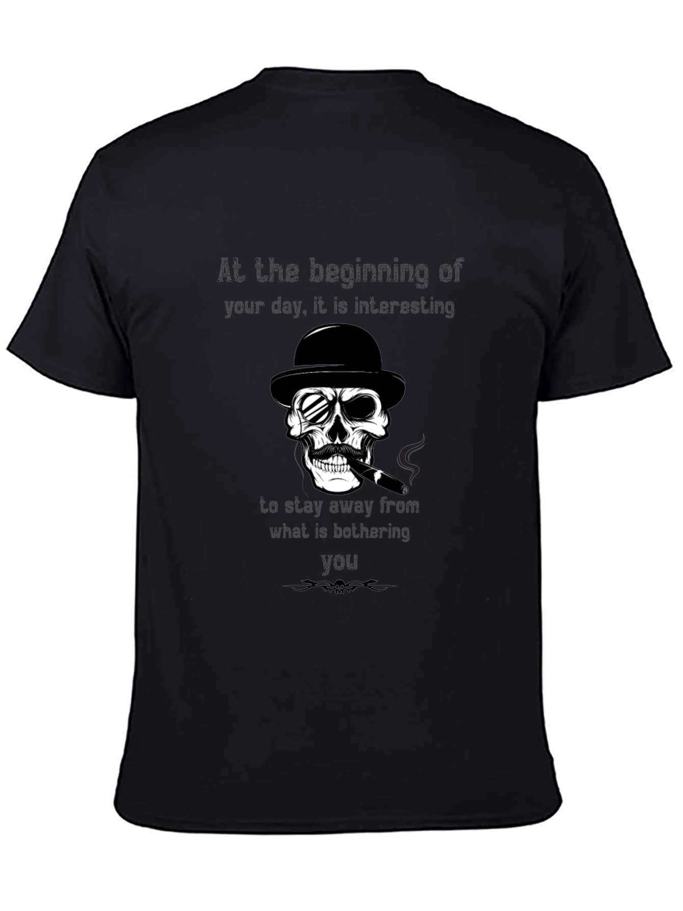Skull Cigar Graphic T-Shirt