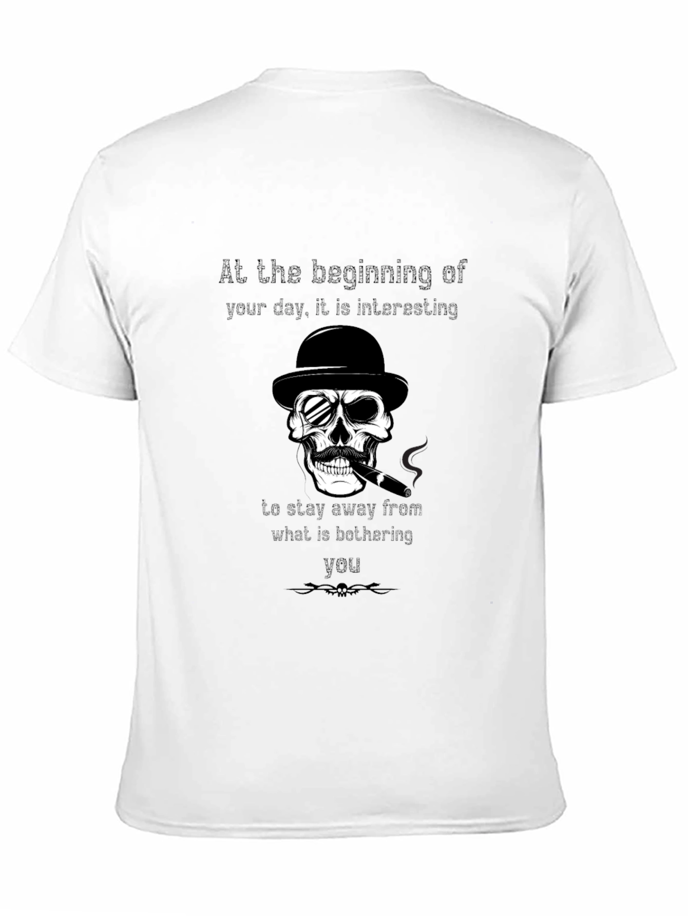 Skull Cigar Graphic T-Shirt