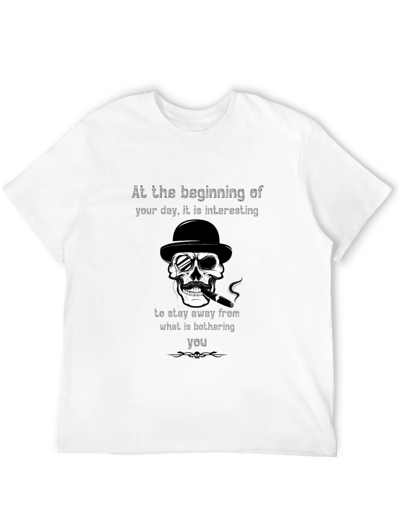 Skull Cigar Graphic T-Shirt