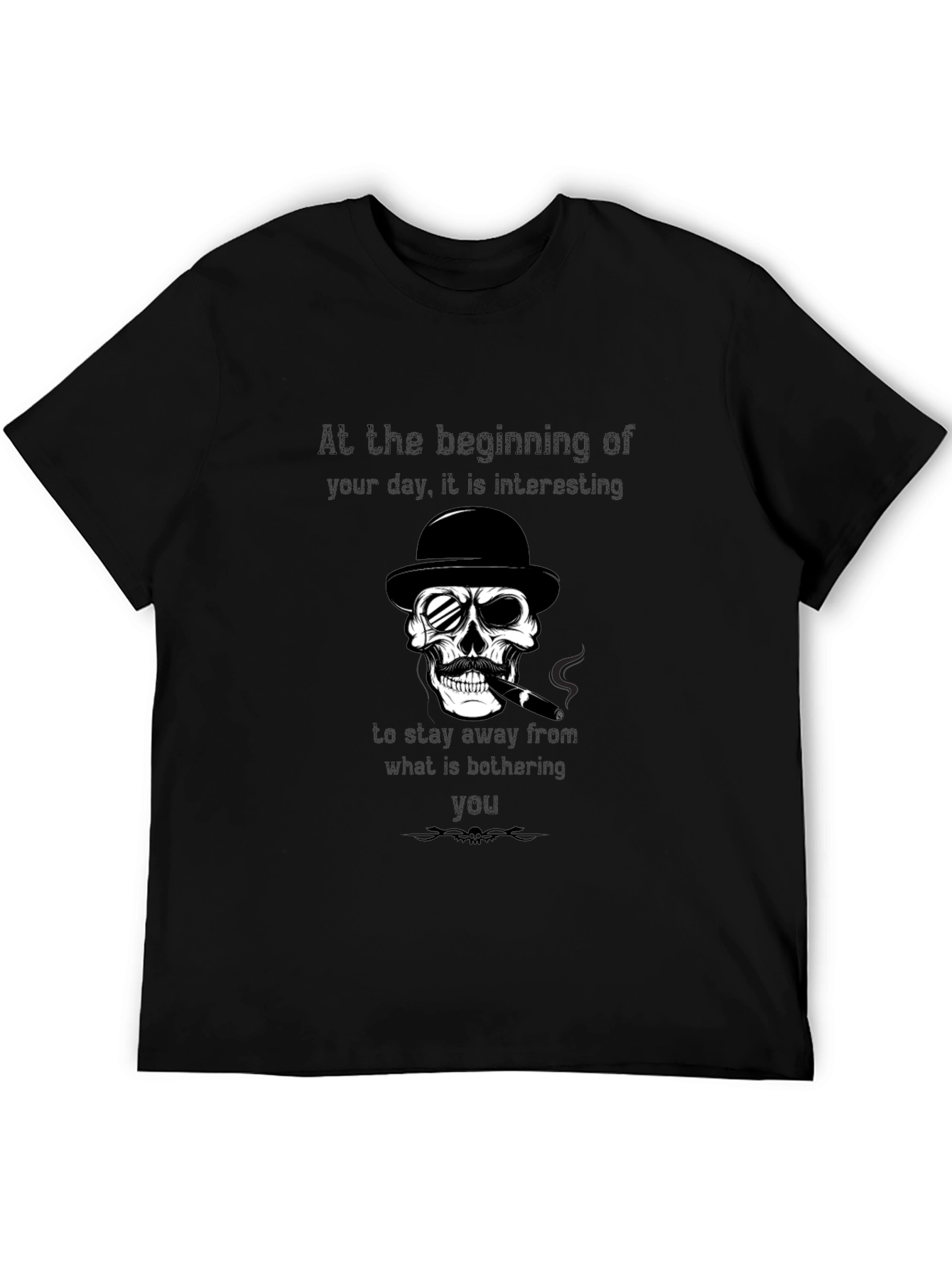 Skull Cigar Graphic T-Shirt