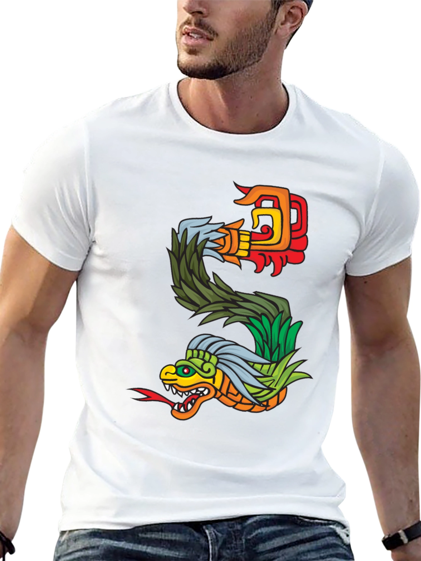 Aztec Serpent T-Shirt - Bold Graphic Tee