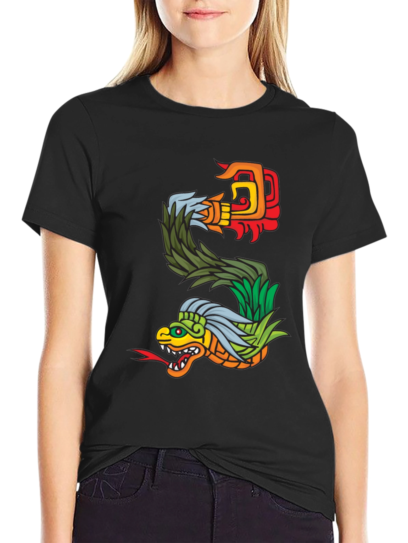 Aztec Serpent T-Shirt - Bold Graphic Tee