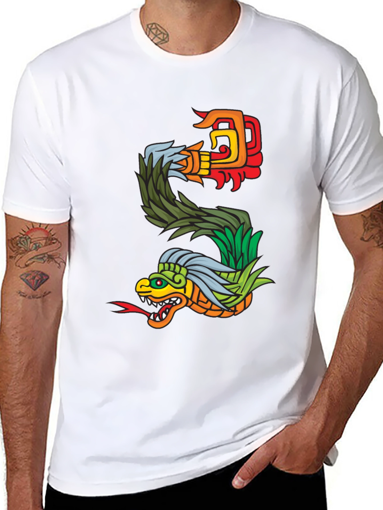 Aztec Serpent T-Shirt - Bold Graphic Tee
