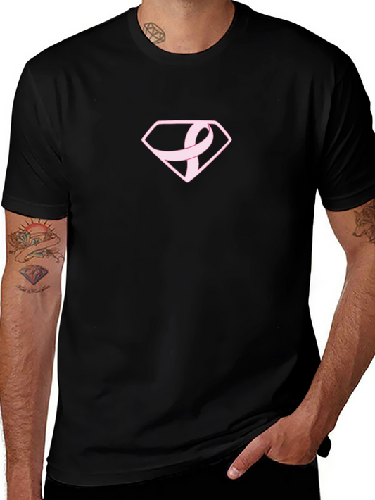 Breast Cancer Awareness T-Shirt Pink Ribbon Super Symbol