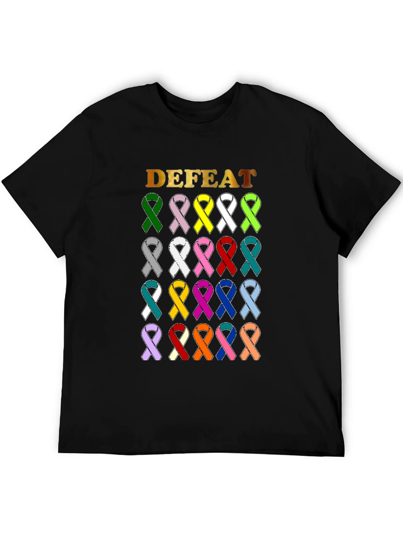 Defeat Cancer Awareness Ribbon T-Shirt