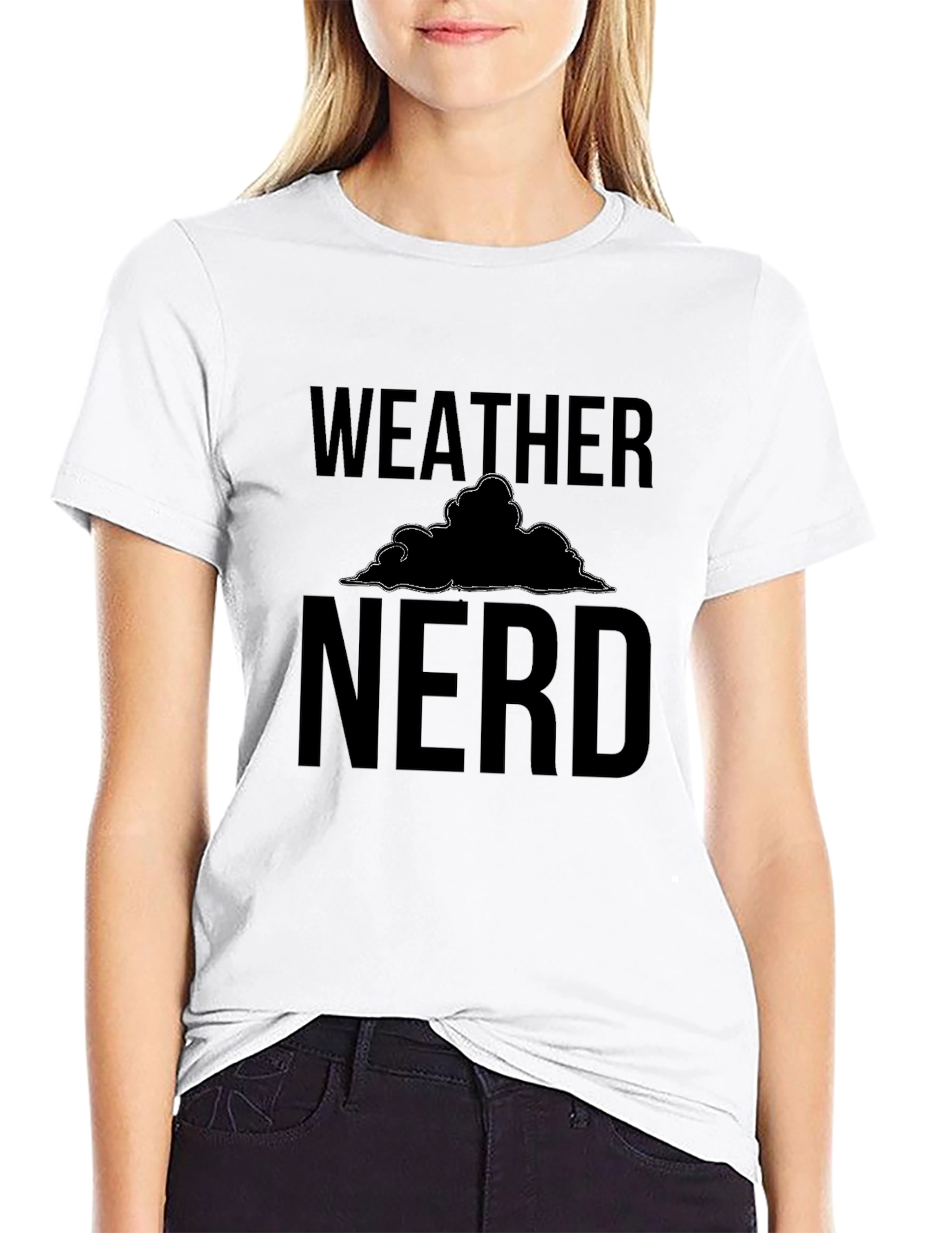 Weather Nerd Graphic Tee - Black Cotton T-Shirt