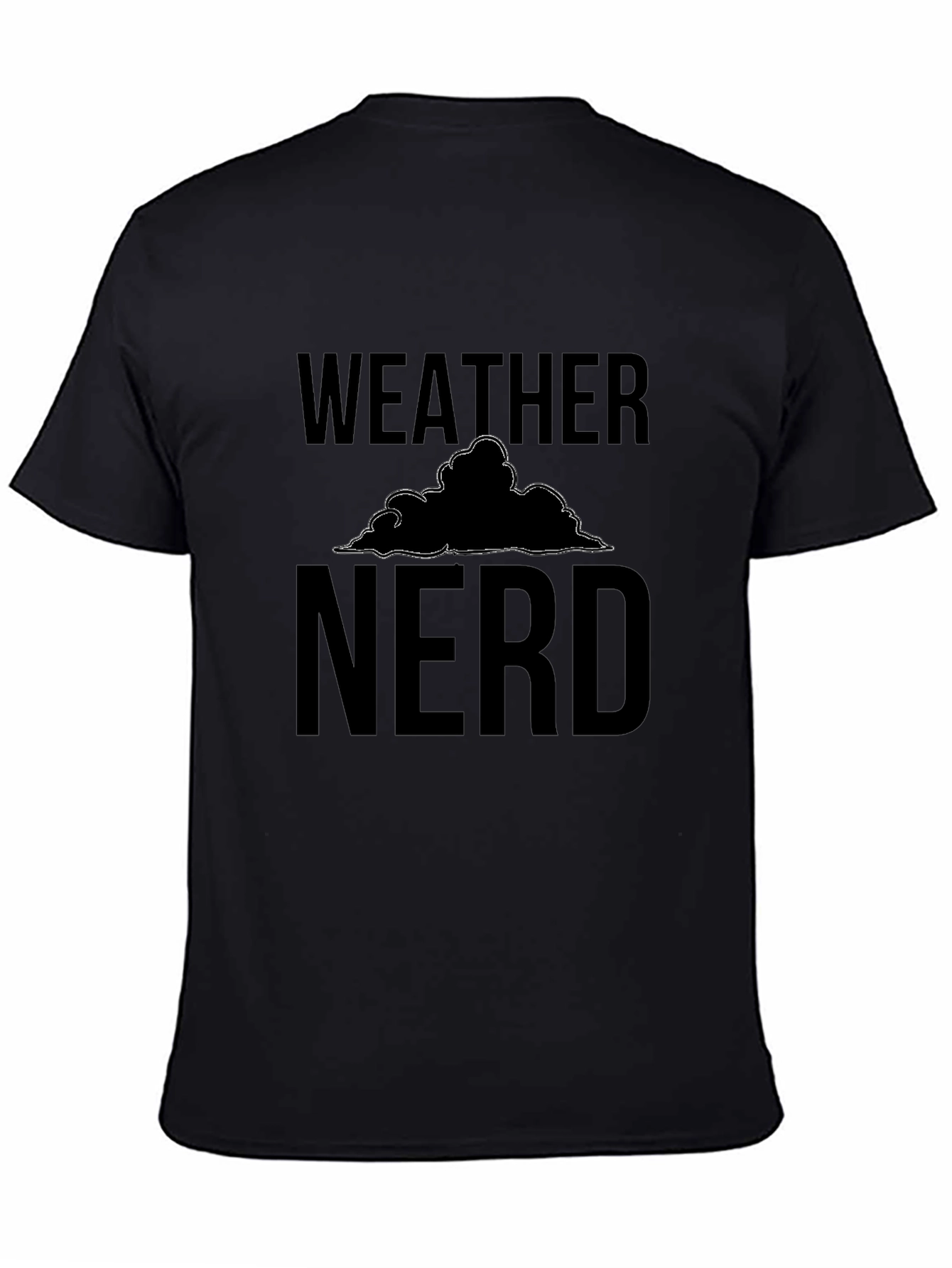 Weather Nerd Graphic Tee - Black Cotton T-Shirt