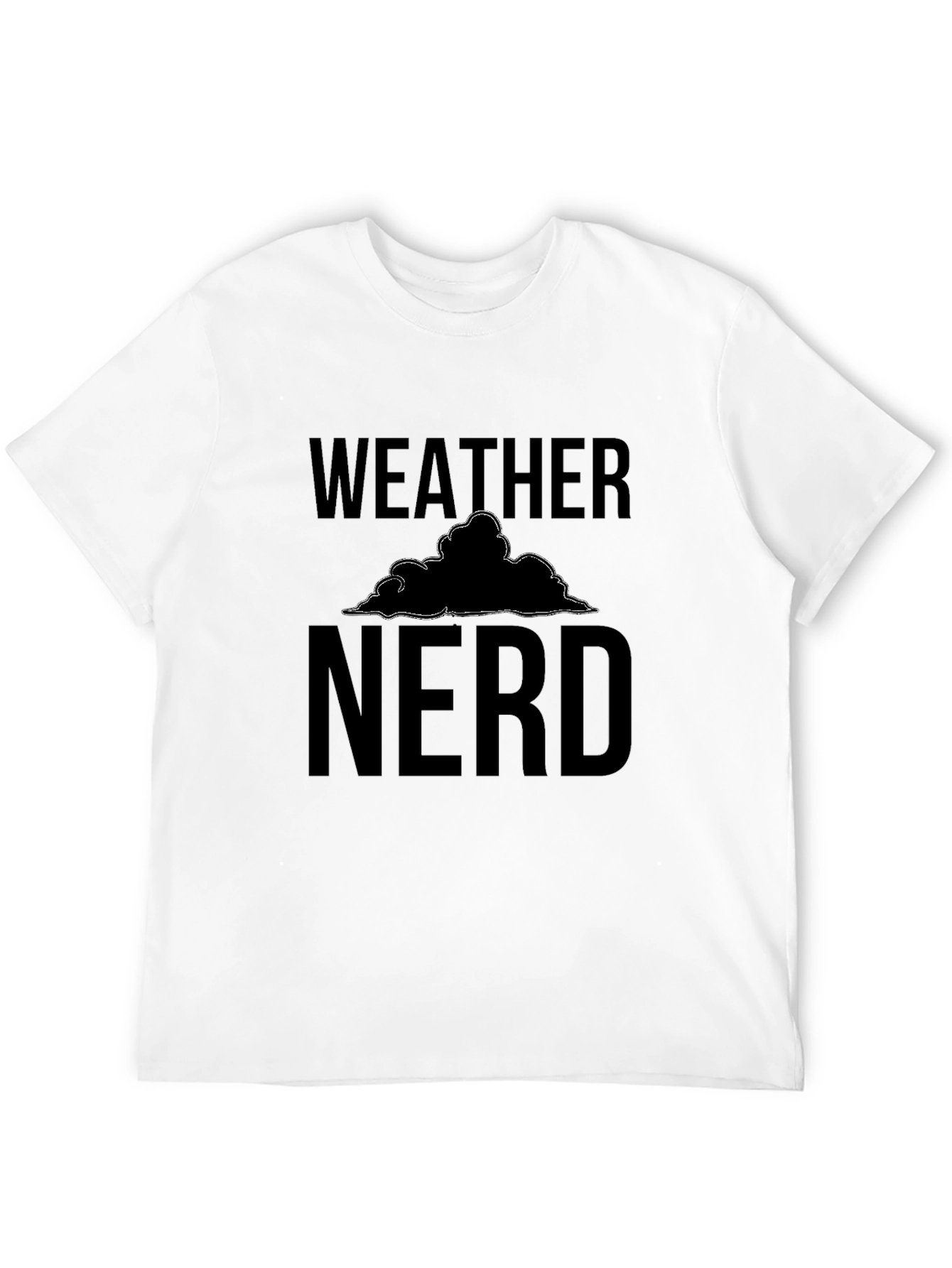 Weather Nerd Graphic Tee - Black Cotton T-Shirt