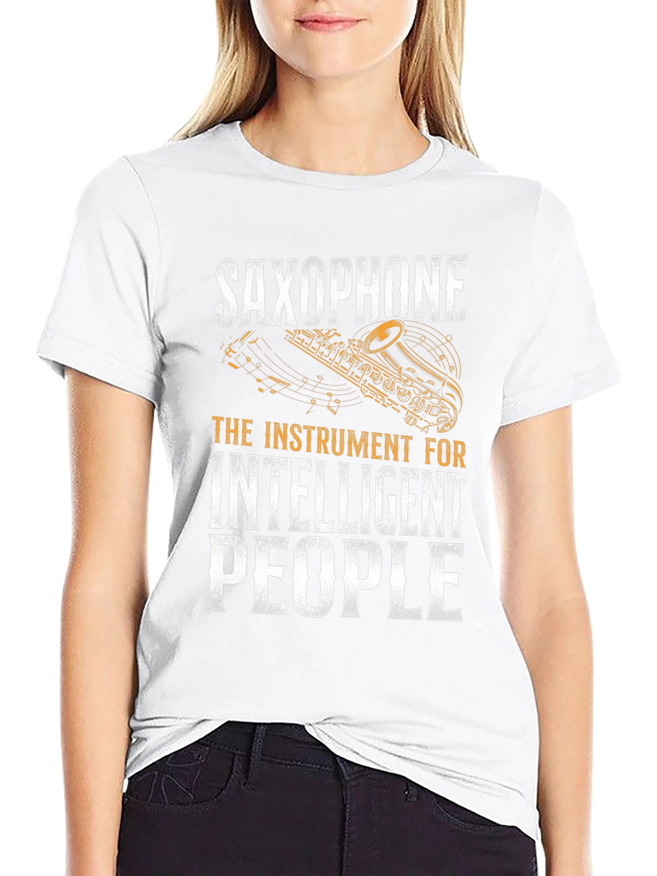 Saxophone Intelligent People Graphic T-Shirt