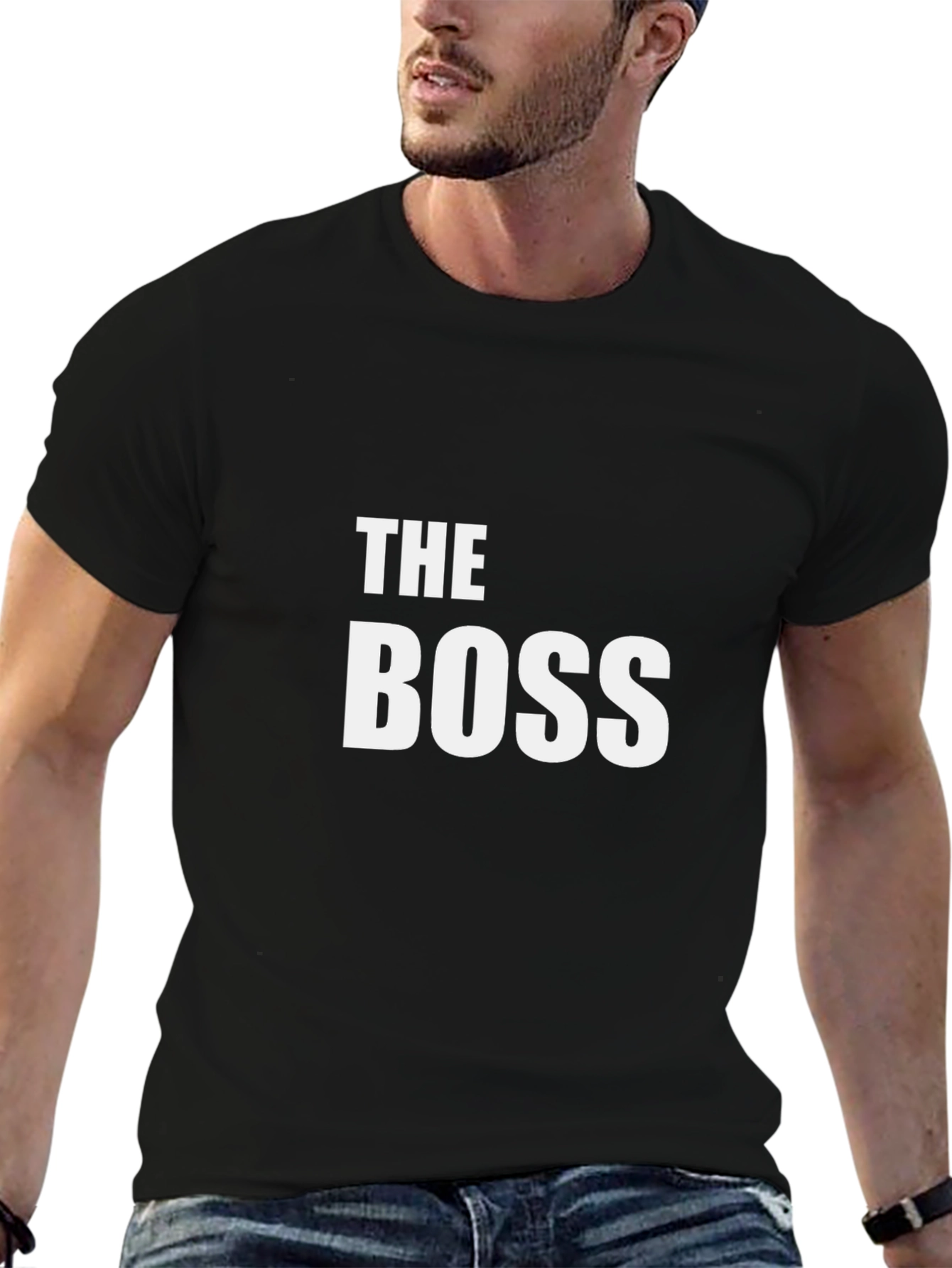 The Boss Black Graphic Tee Shirt