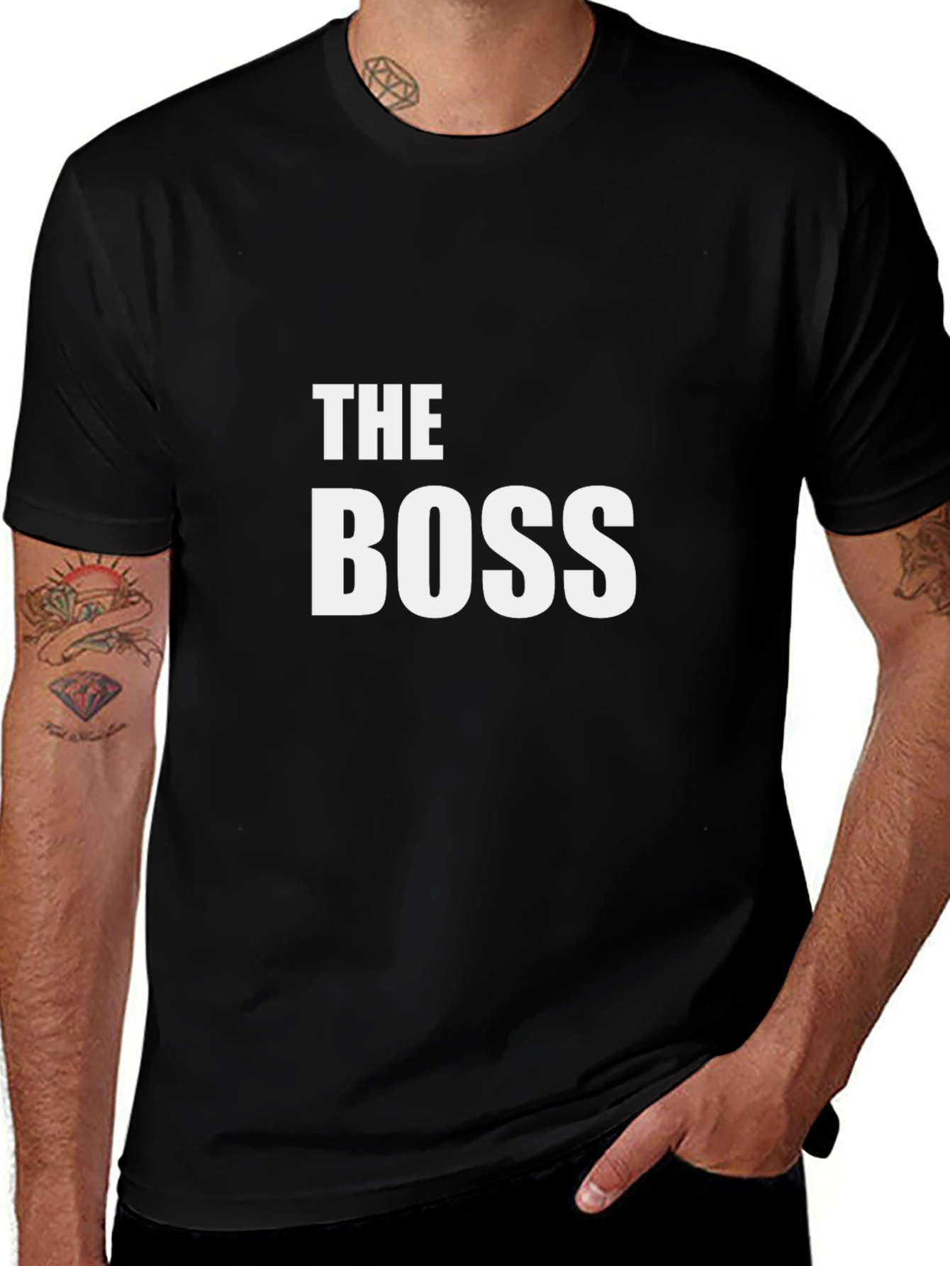 The Boss Black Graphic Tee Shirt