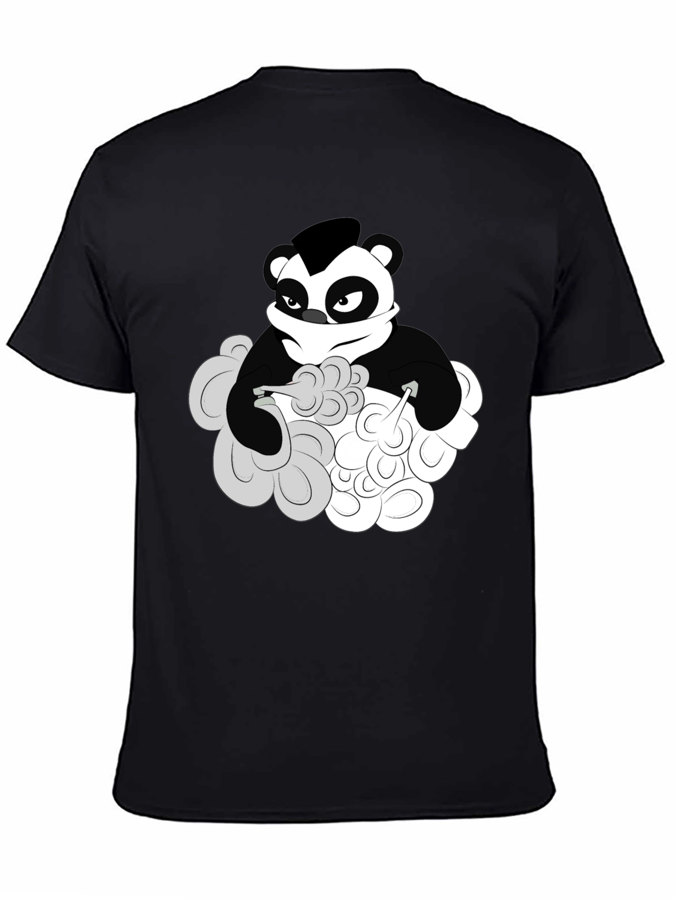 Cool Panda Graphic T-Shirt - Black Cotton Tee