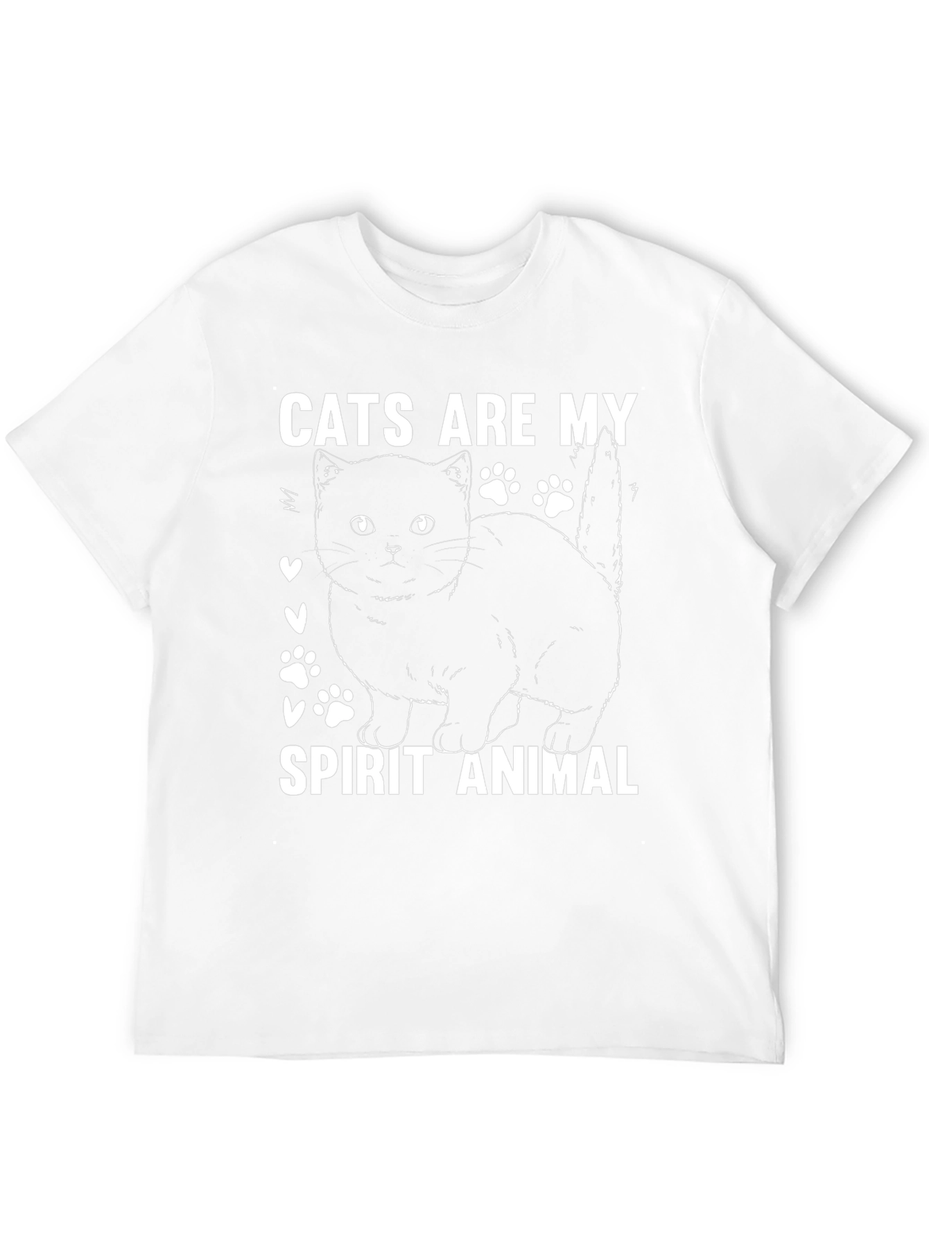 Cats Are My Spirit Animal Black T-Shirt
