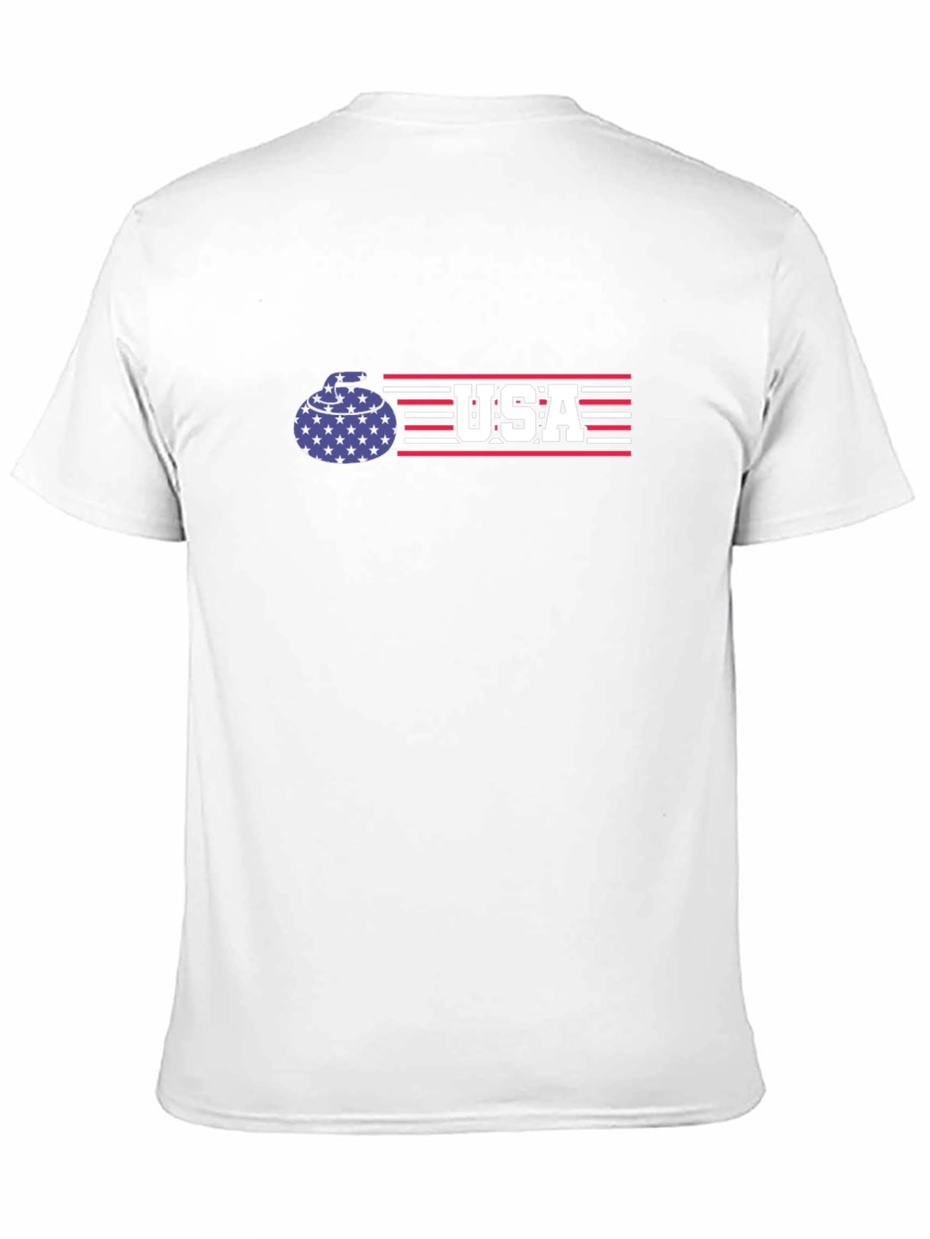 USA Curling Patriotic Graphic T-Shirt