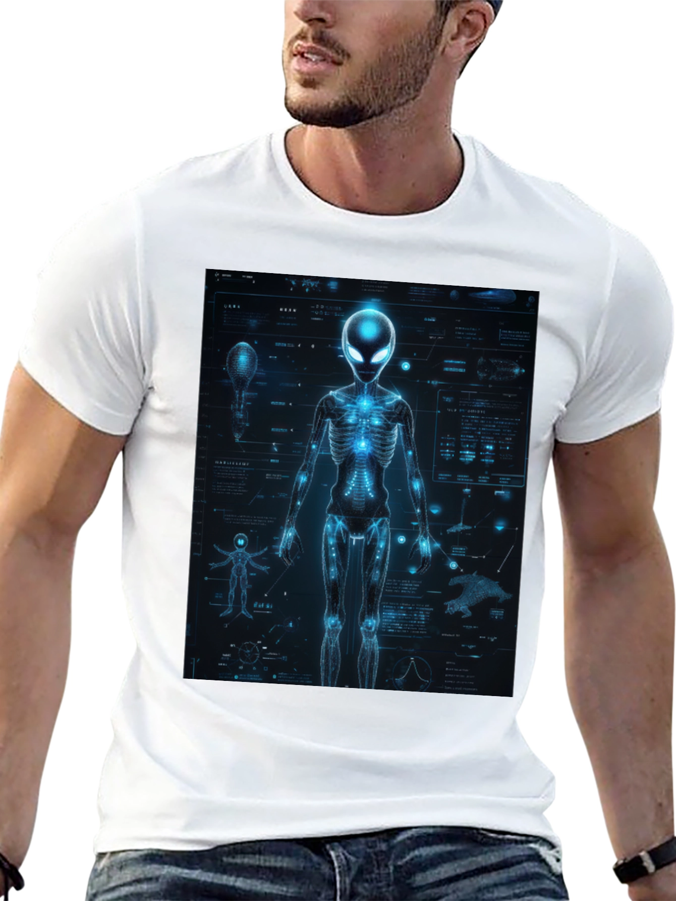 Alien Anatomy Graphic Print Tee