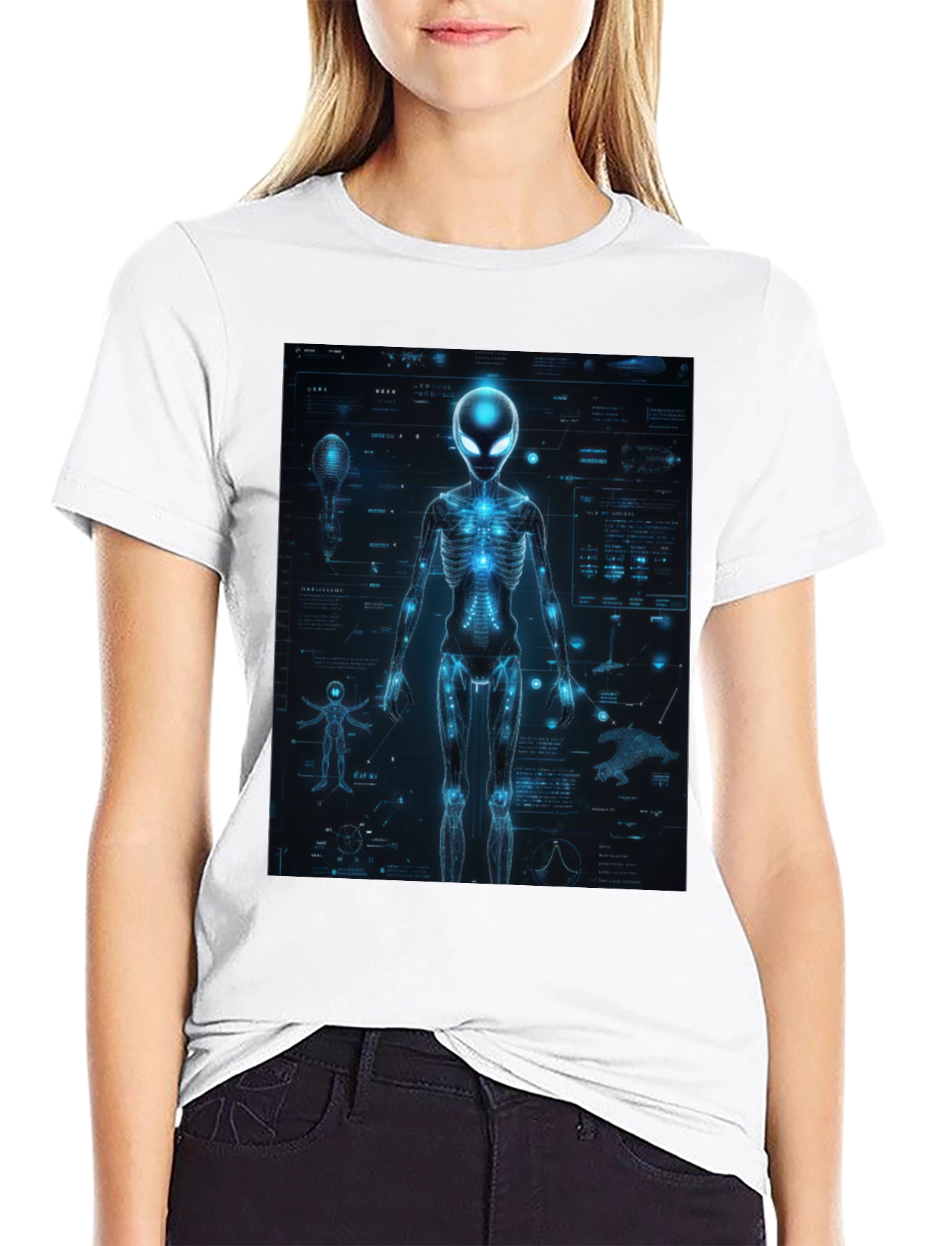 Alien Anatomy Graphic Print Tee