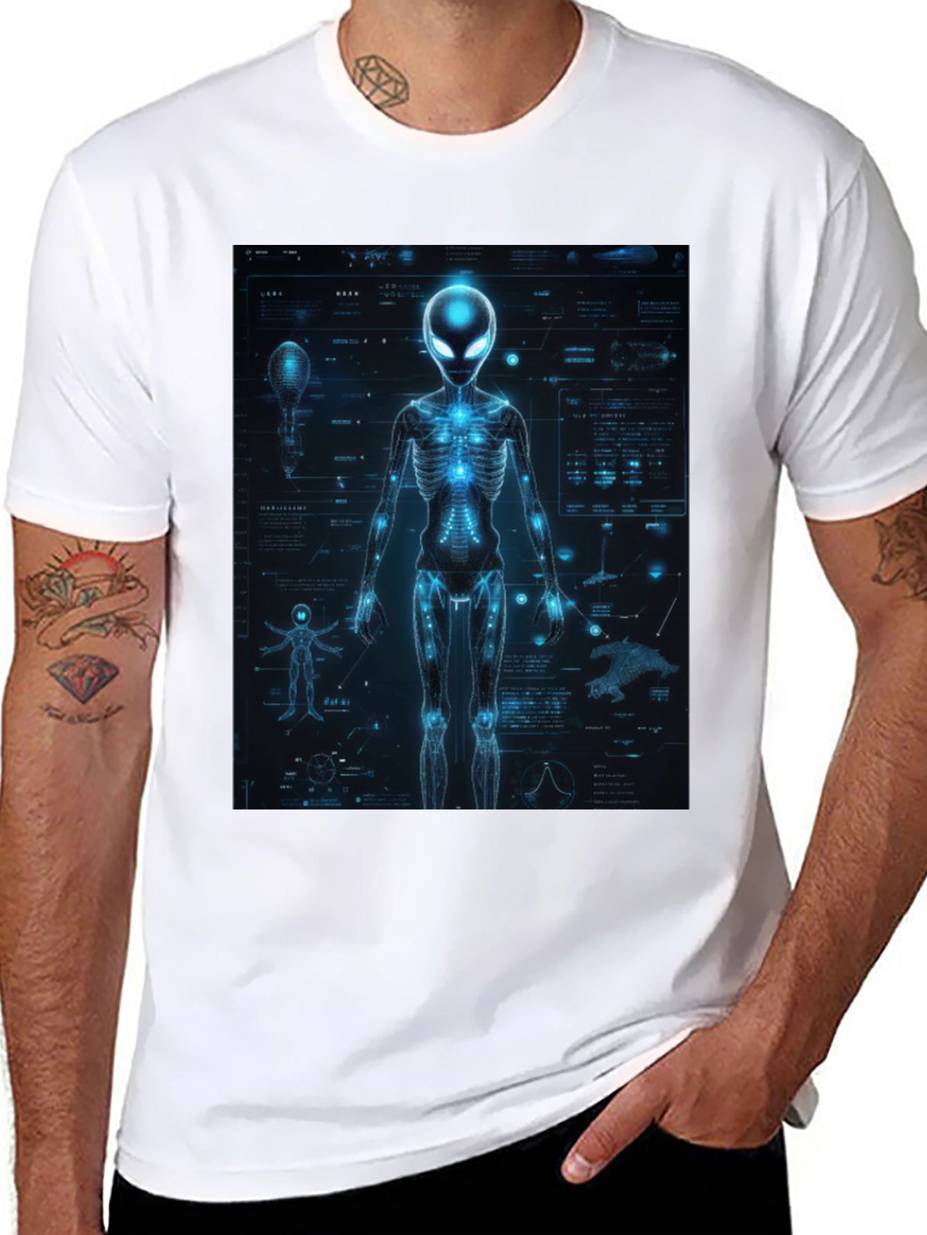 Alien Anatomy Graphic Print Tee